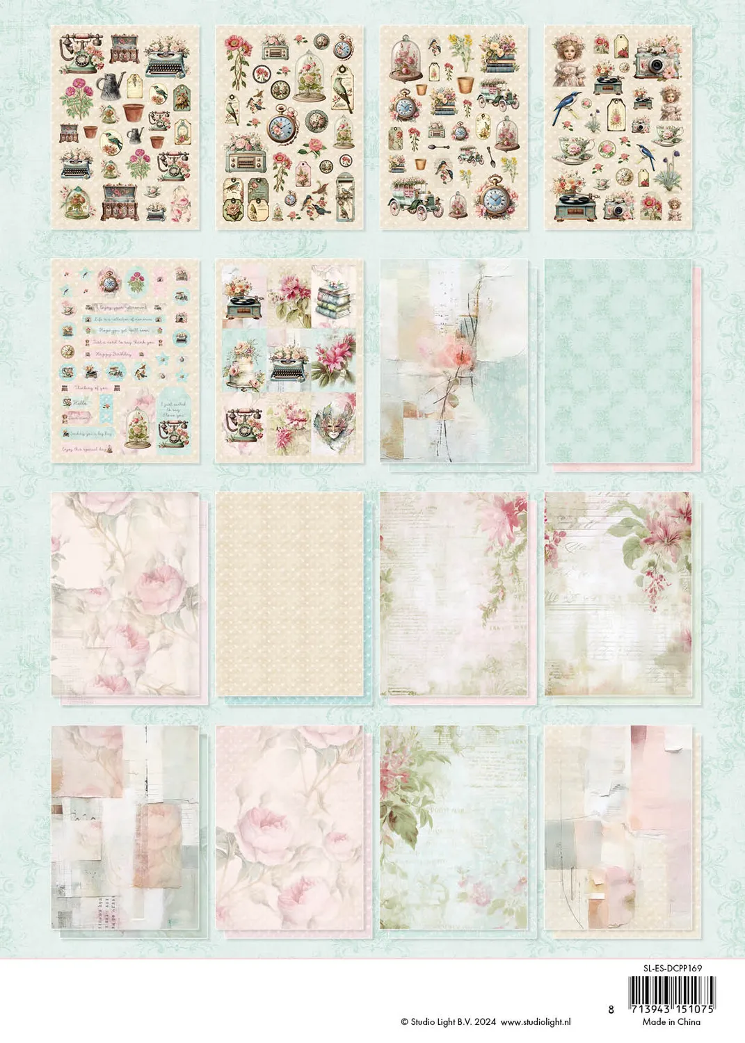StudioLight Essentials Shabby Chic Die-Cut Papierblock