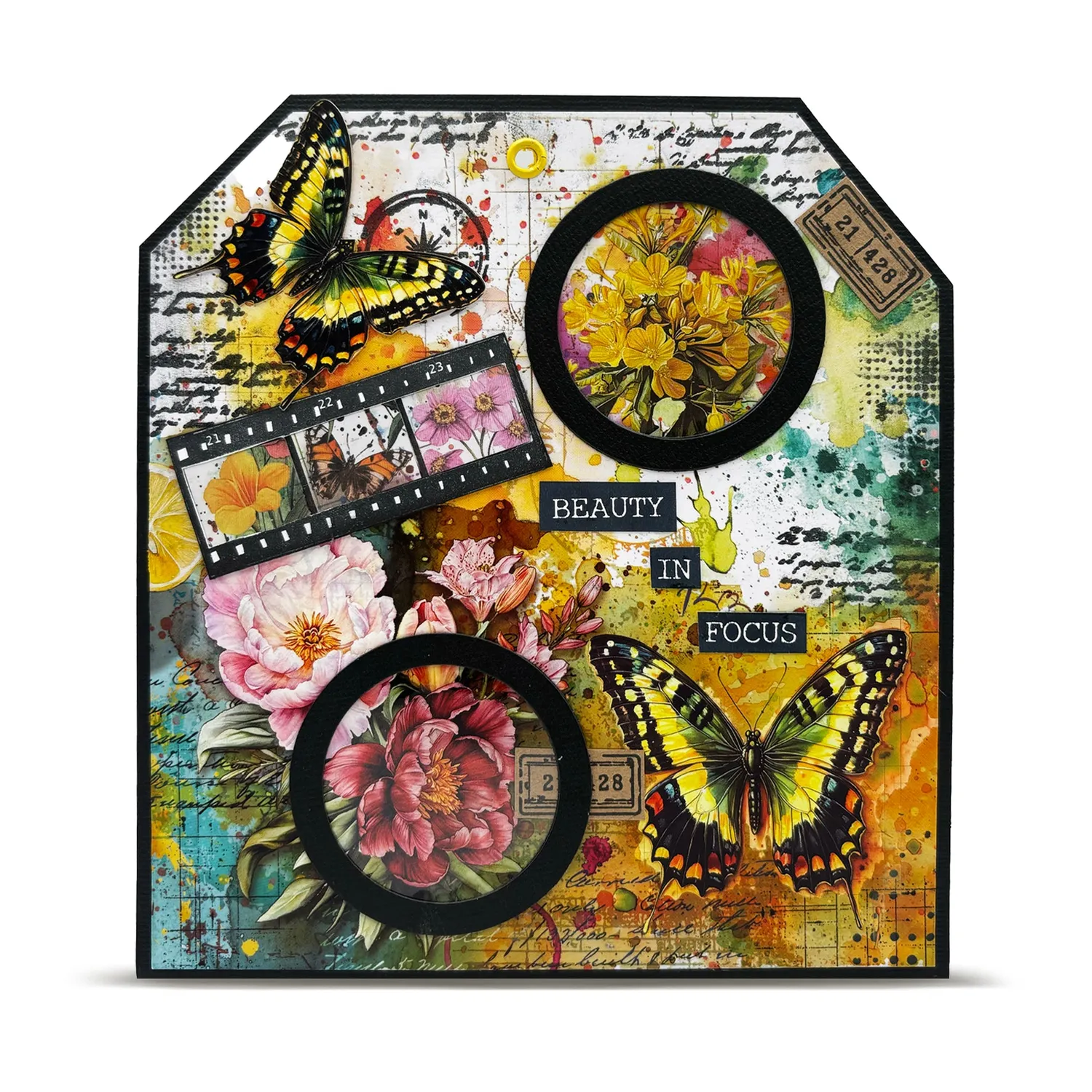 AALL and Create RO-24 Zesty Blossoms Rub-Ons A5 2-teilig Blüten