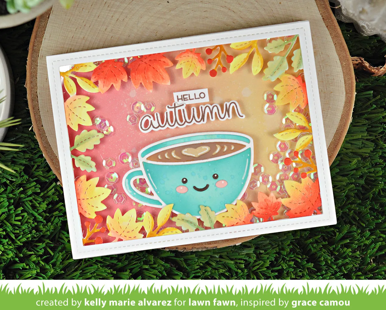 Lawn Fawn Lovely Latte Stanzschablonen Kaffeebecher