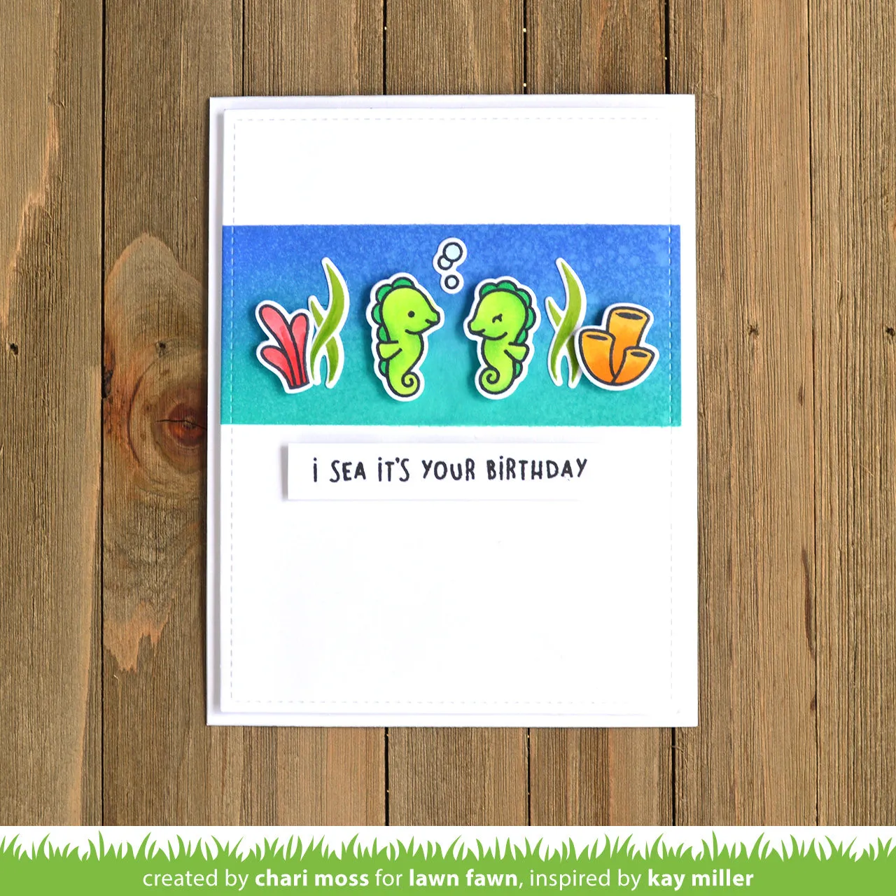 Lawn Fawn Seahorsin Around Clear Stamps Geburtstag Mini-Set
