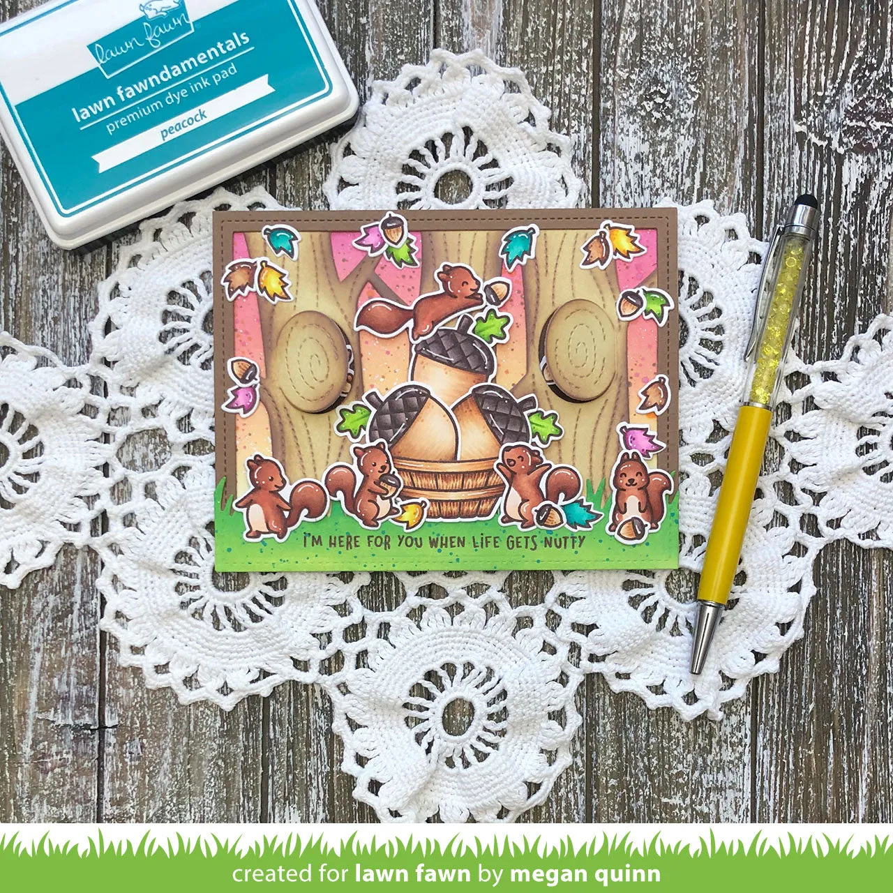 Lawn Fawn Lawn Cuts Lift the Flap Tree Backdrop Stanze