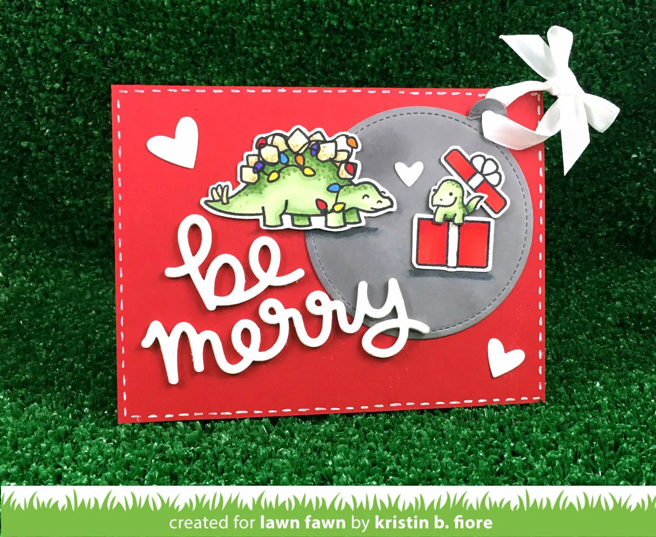 Lawn Fawn Scripty Merry Stanze Schriftzug Weihnachten