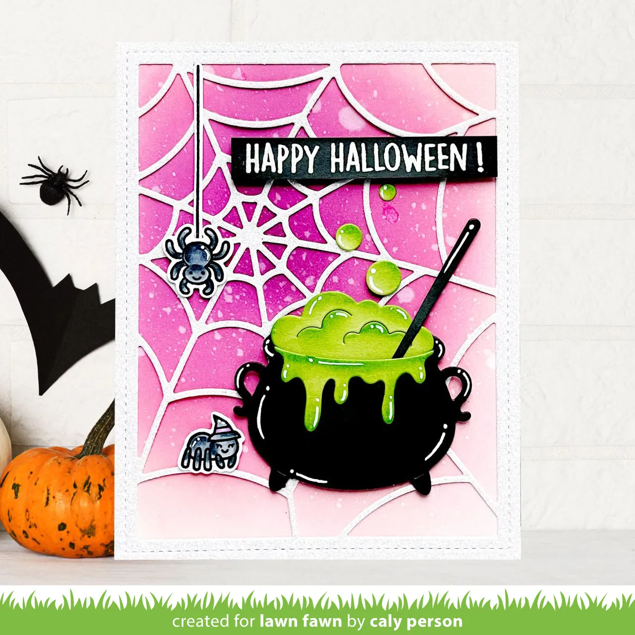 Lawn Fawn Lawn Cuts Spiderweb Backdrop Stanzschablone Halloween