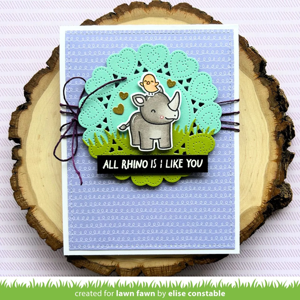 Lawn Fawn Rhino-mite Clear Stamps Nashorn Mini