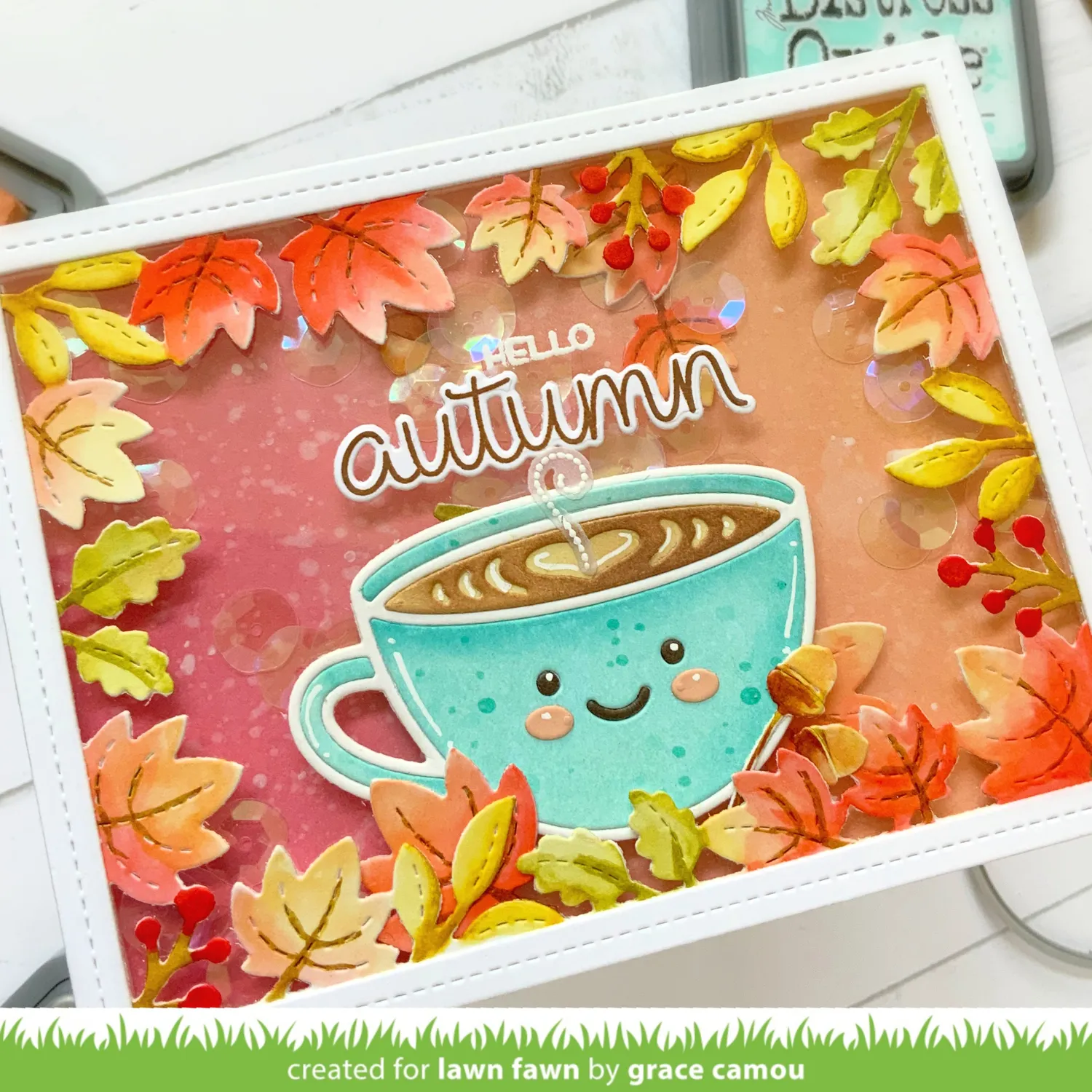 Lawn Fawn Lovely Latte Stanzschablonen Kaffeebecher