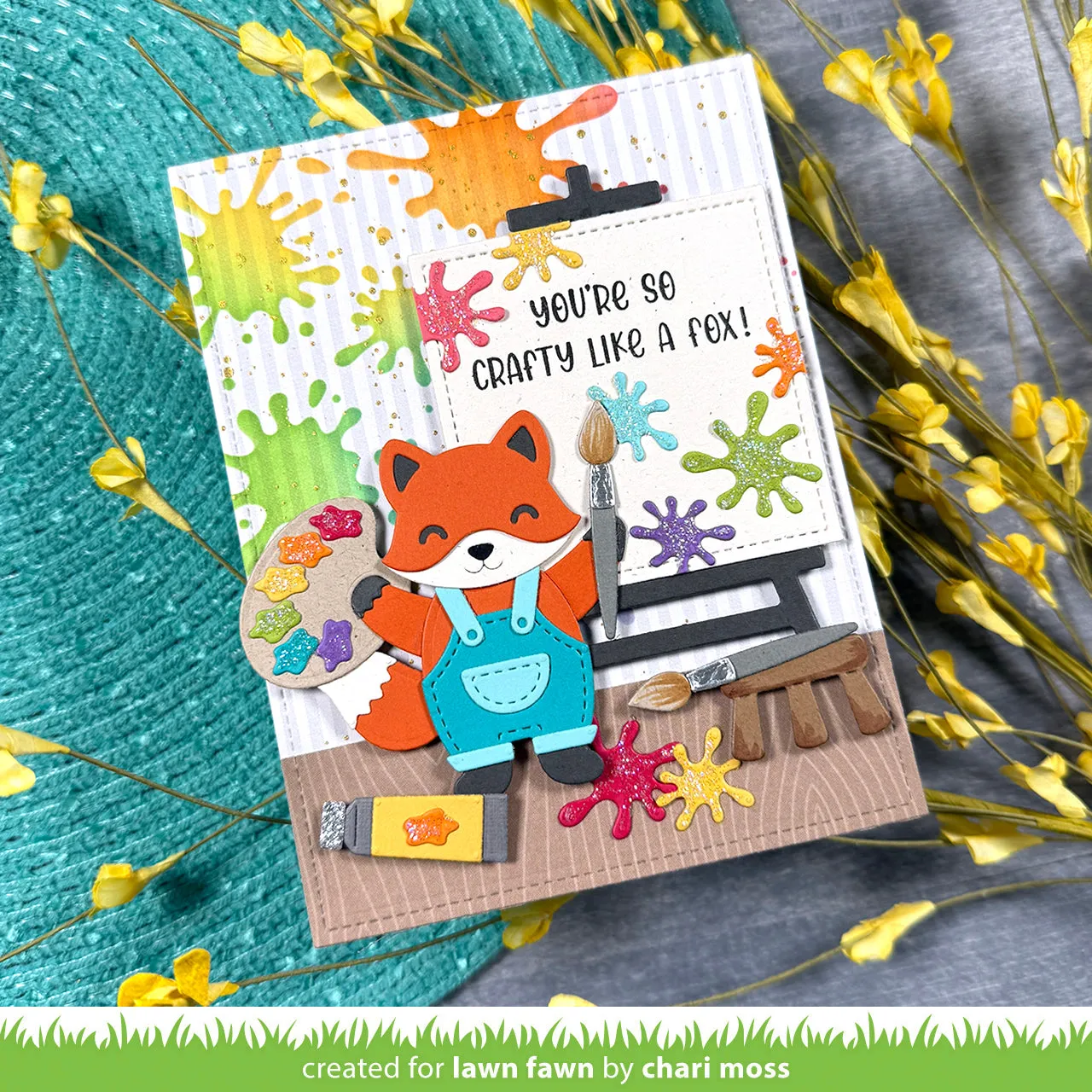 Lawn Fawn Henry's Build-A-Sentiment Fox Stempelset LF3910