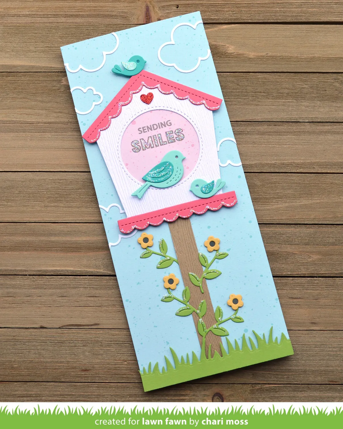 Lawn Fawn Magic Iris Birdhouse Add-On Stanzschablonen Vogelhaus