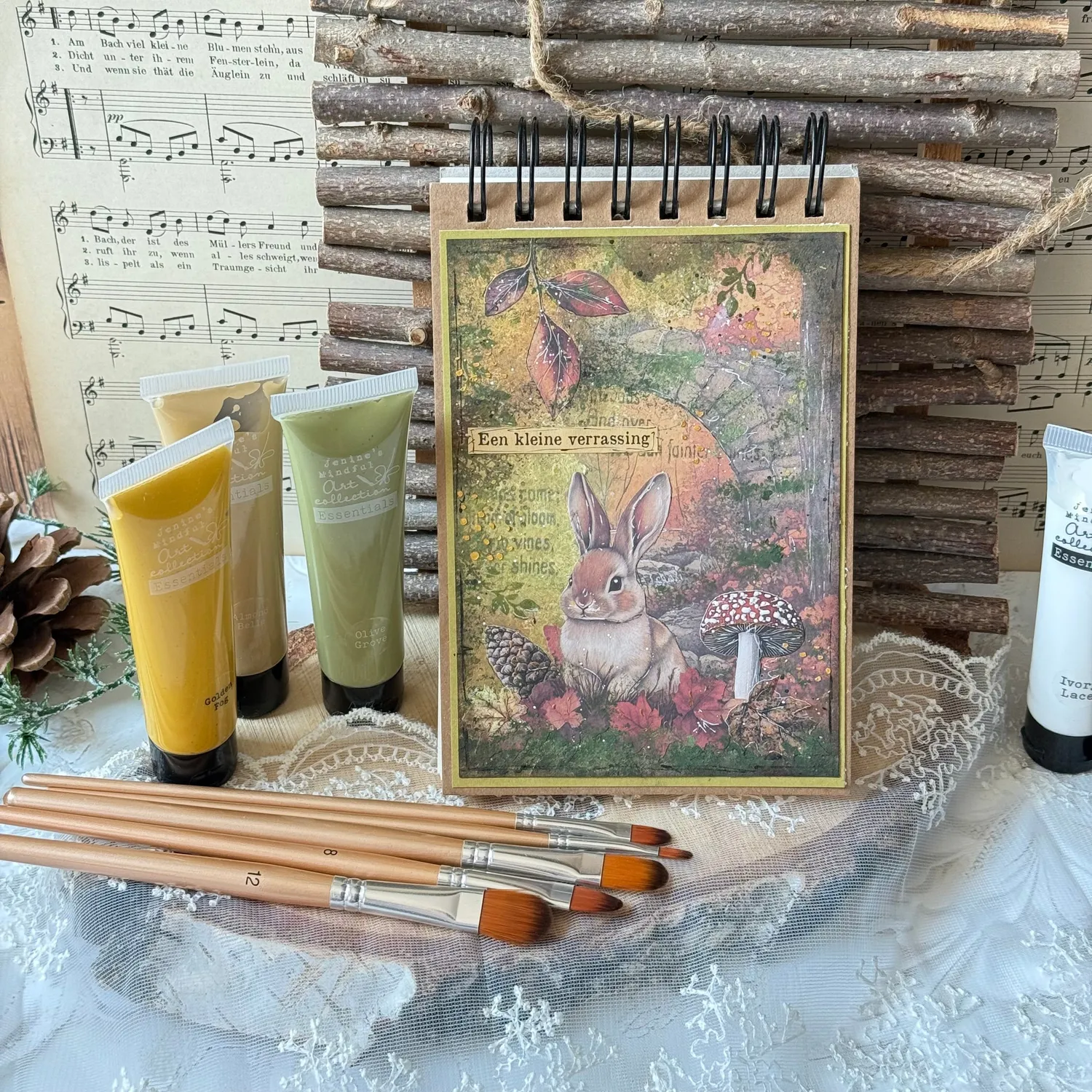 Jenine's Mindful Art Essentials Acrylic Paint Amber Rose 6er matt