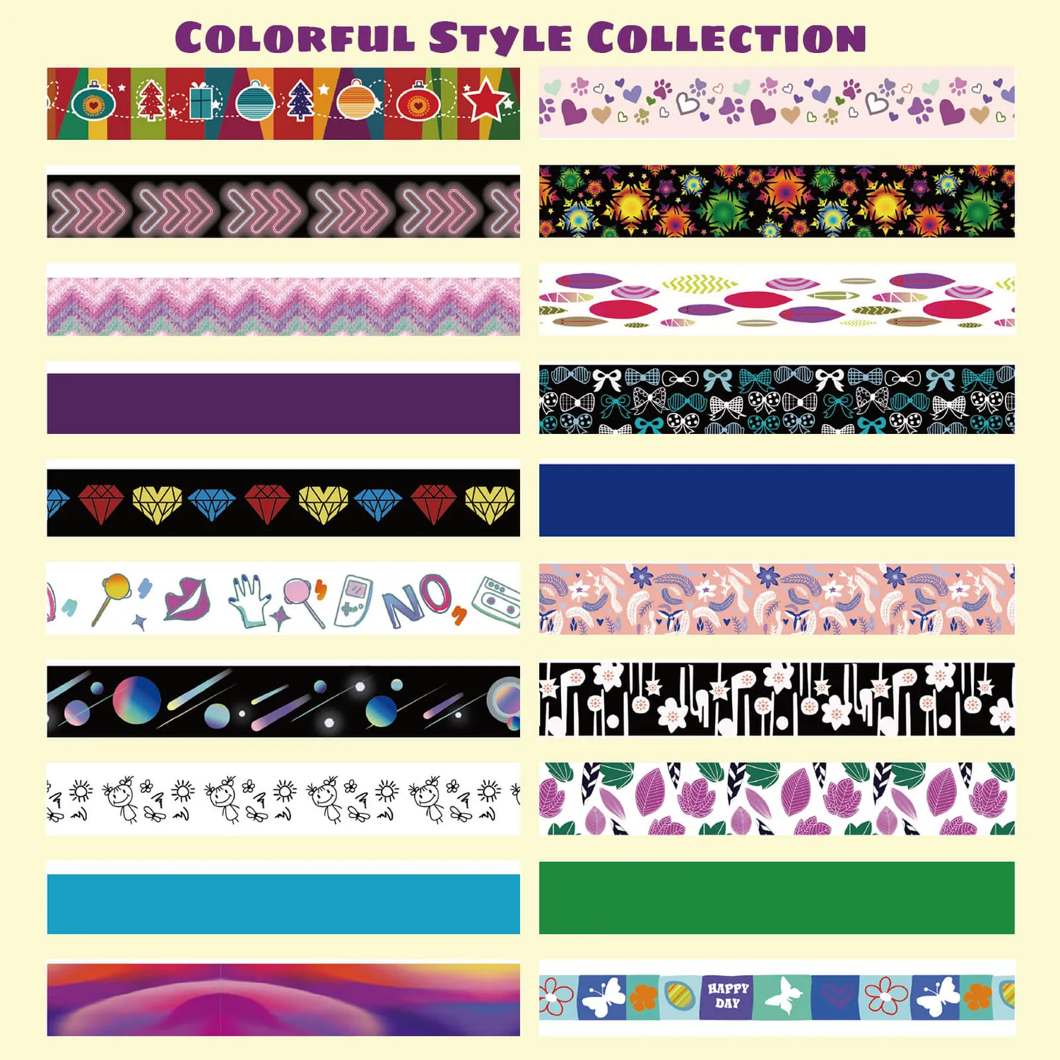 Ieebee Neon Washi Tape Set 40 Rollen Deko-Klebeband