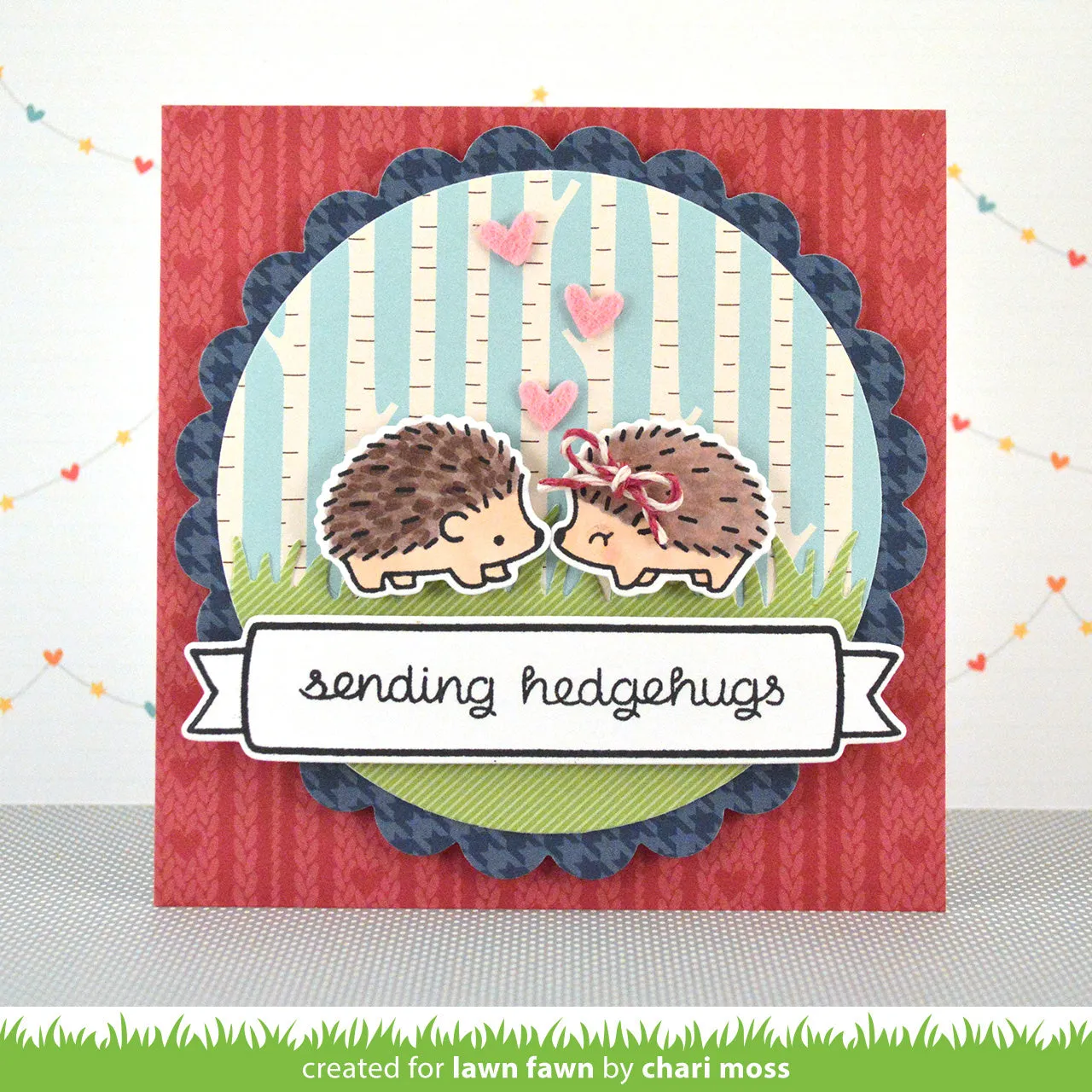 Lawn Fawn Hedgehugs LF729 Stempelset Mini Igel