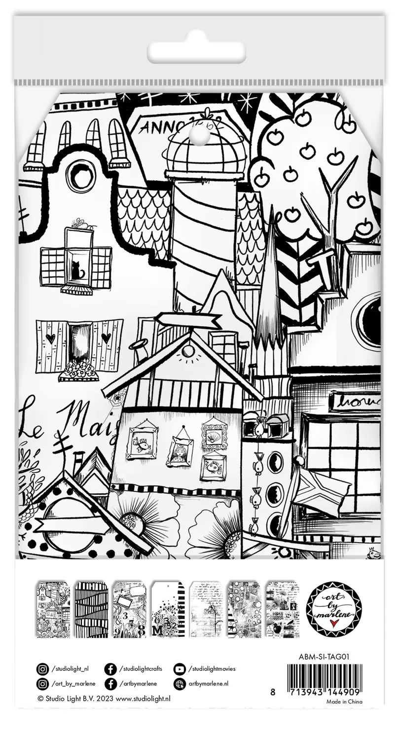 Art by Marlene Signature Paper Tags Schwarz-Weiß Prints