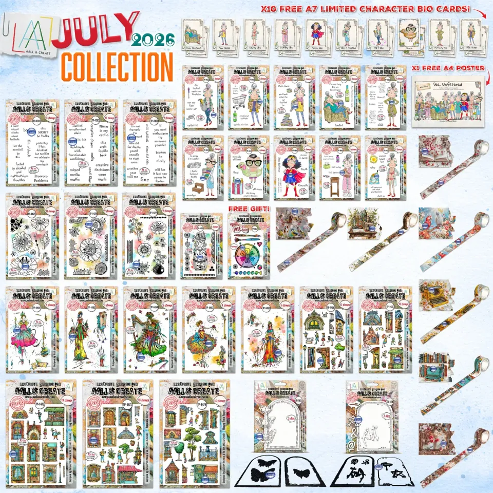 AALL and Create July 2026 Complete Collection Stempelset A5 Komplettset