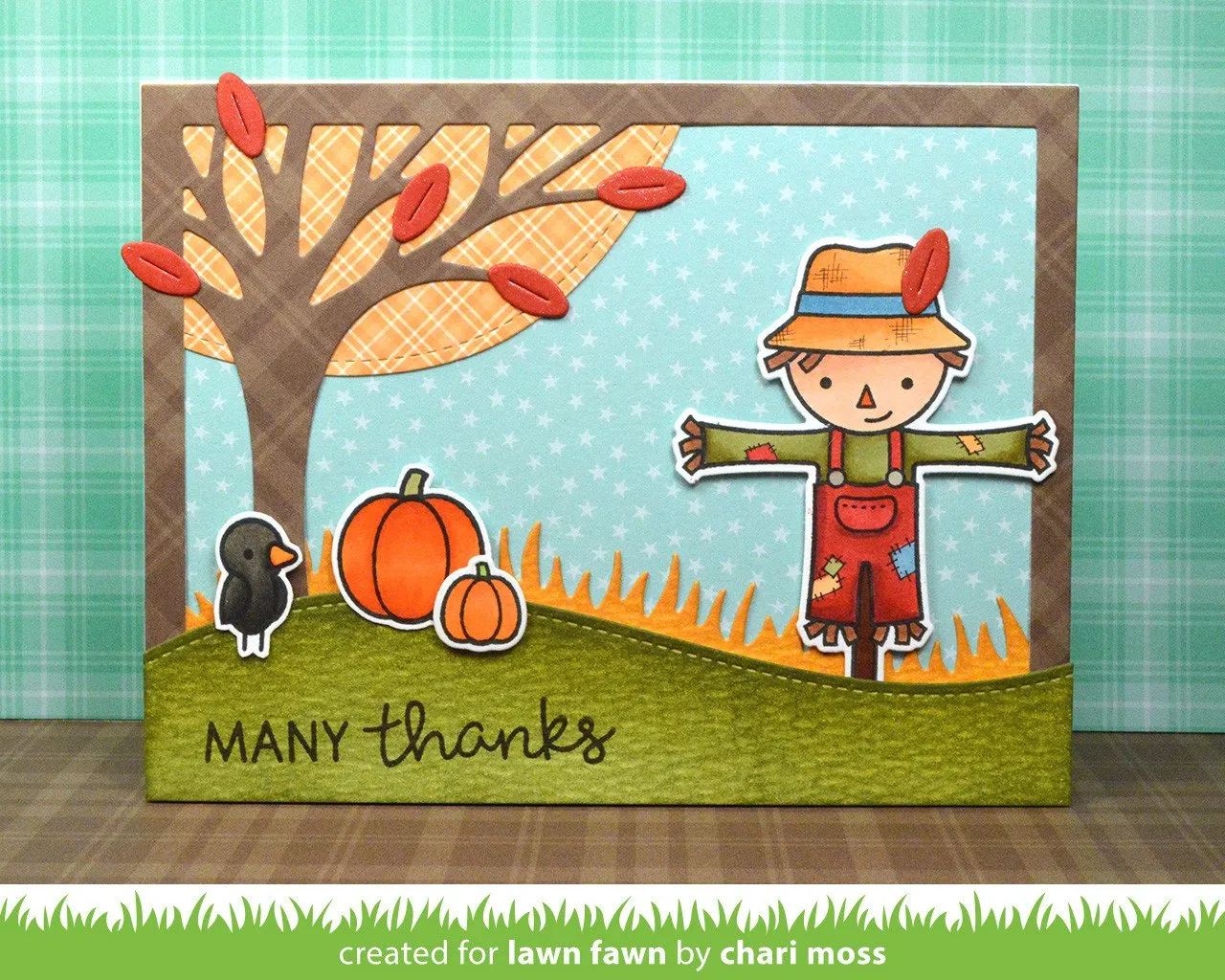 Lawn Fawn Leafy Tree Backdrop Landscape Stanze Baum