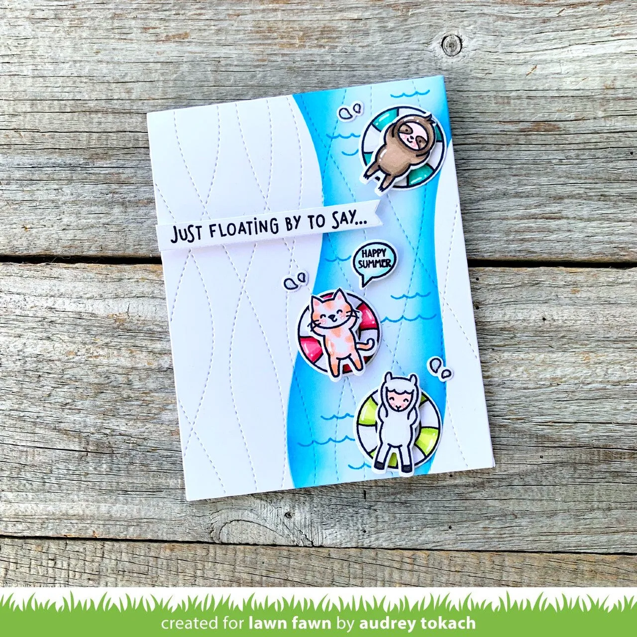 Lawn Fawn Pool Party Klarsichtstempel Sommer