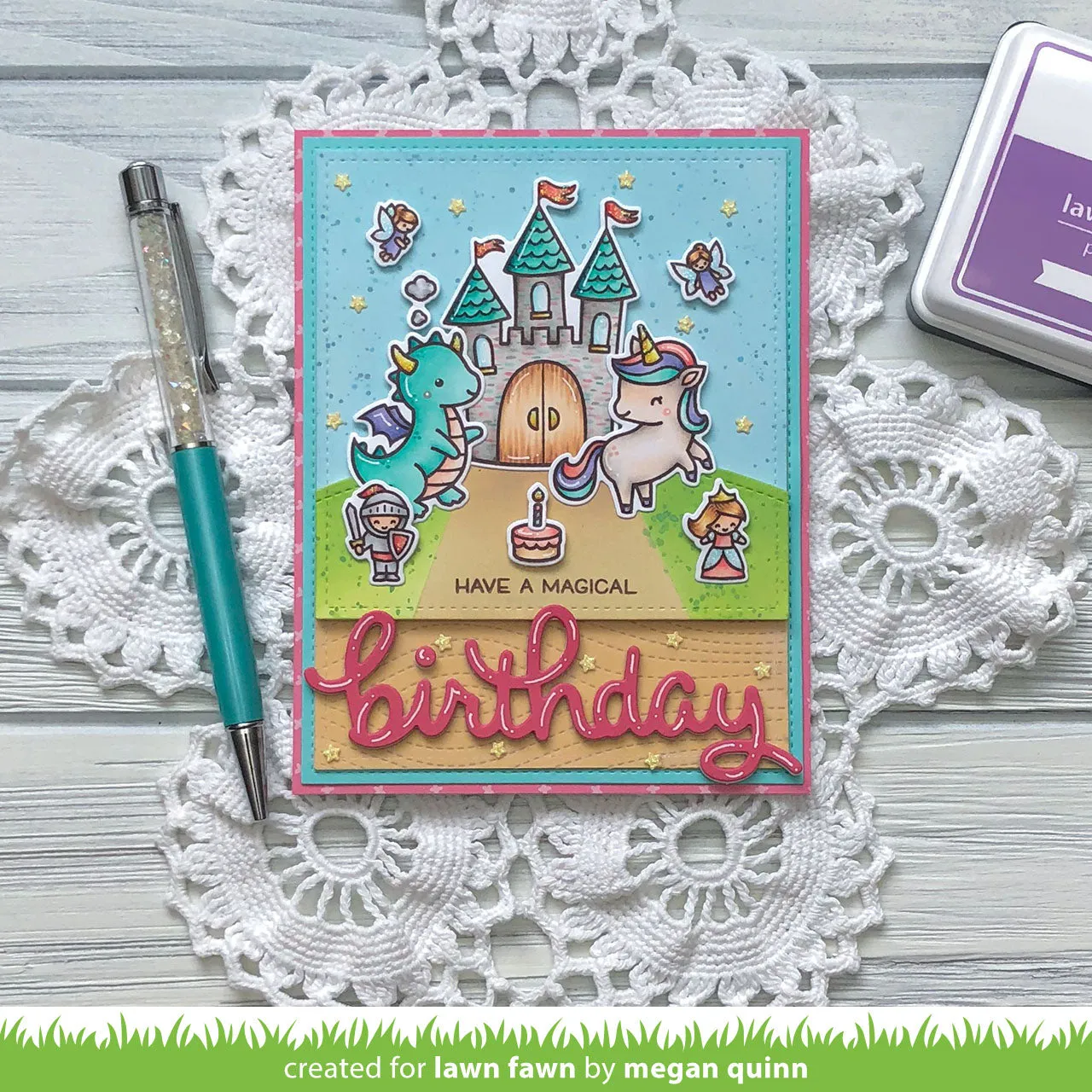 Lawn Fawn Scripty Birthday Stanzschablone Schriftzug