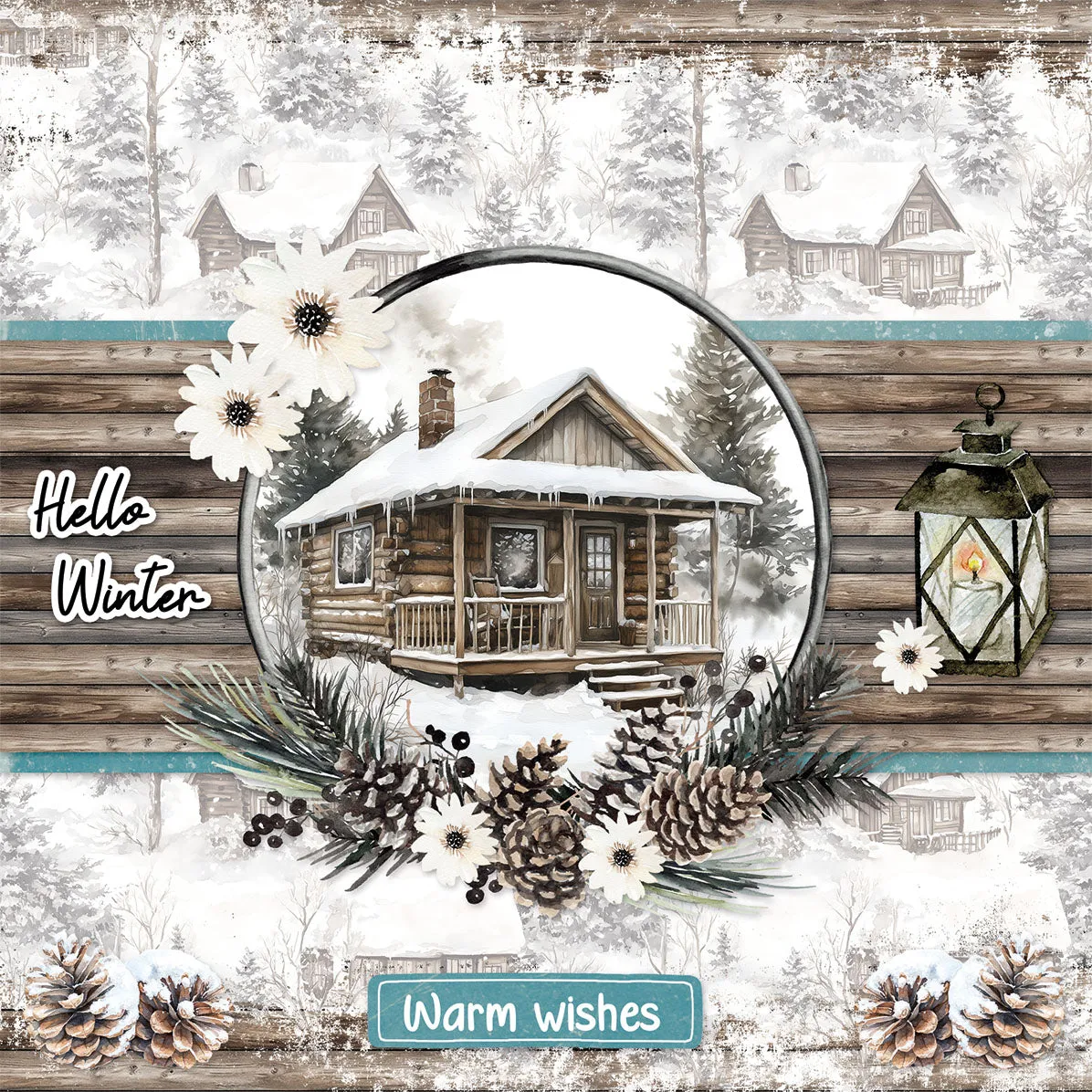Studio Light Essentials Snowy Winter Days Kartenblock A4 14 Blatt