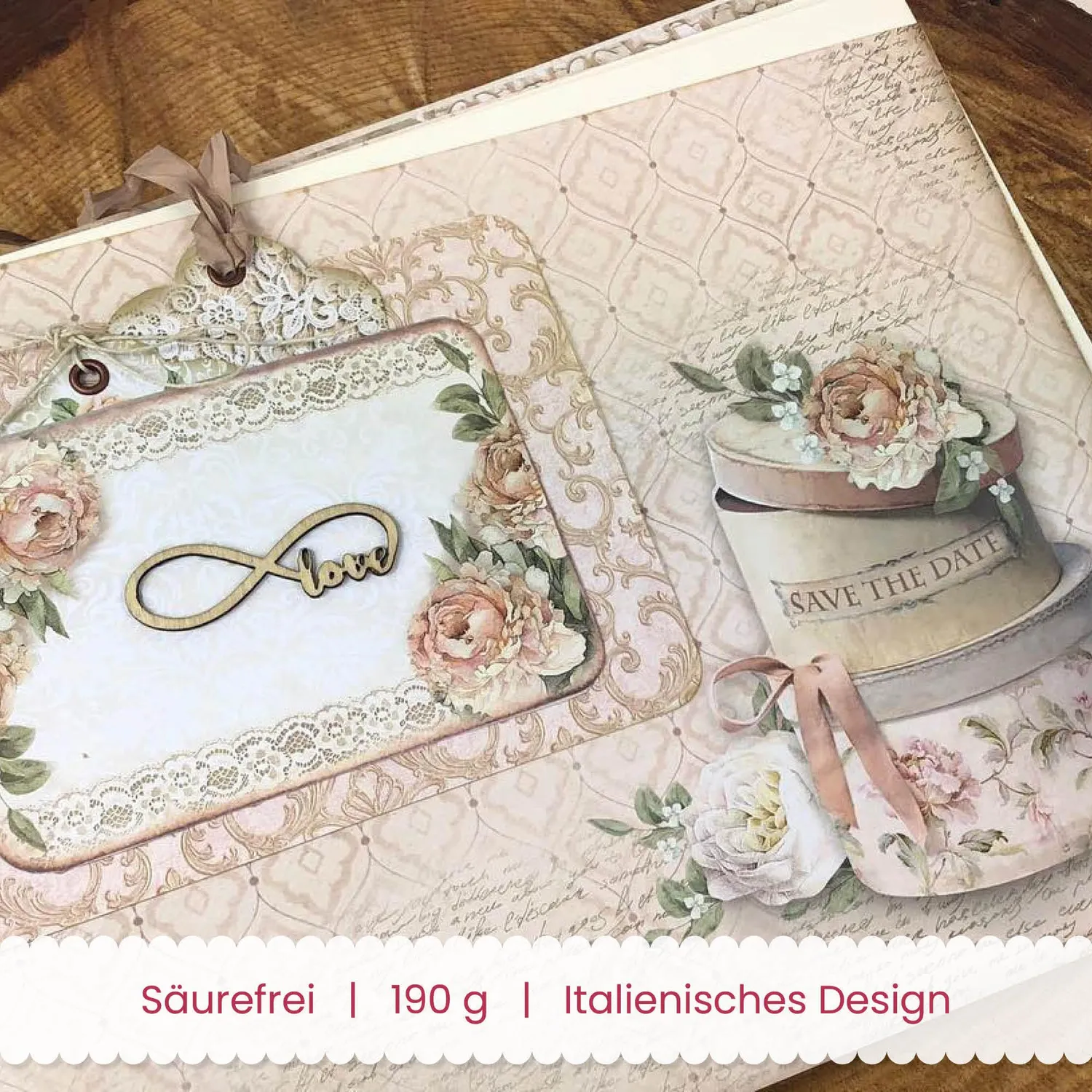 Stamperia Ceremony Scrapbook Papier Block 30,5x30,5cm beidseitig