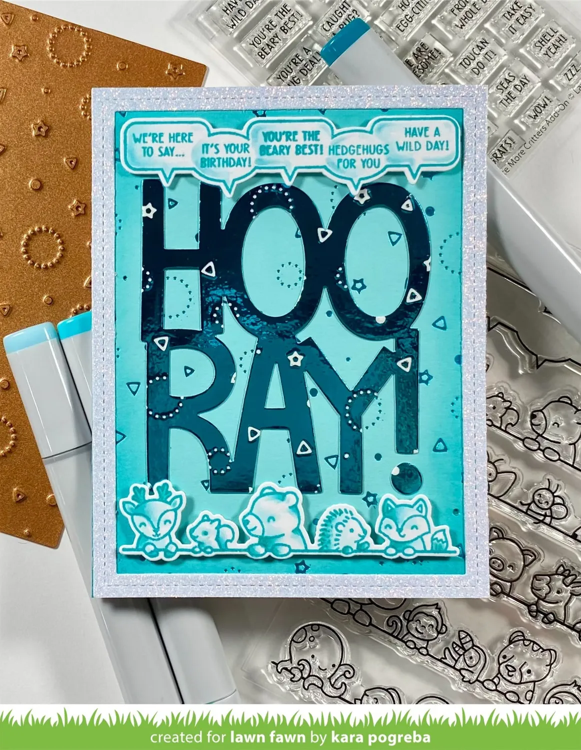 Lawn Fawn Confetti Background Hot Foil Platte 11x15cm