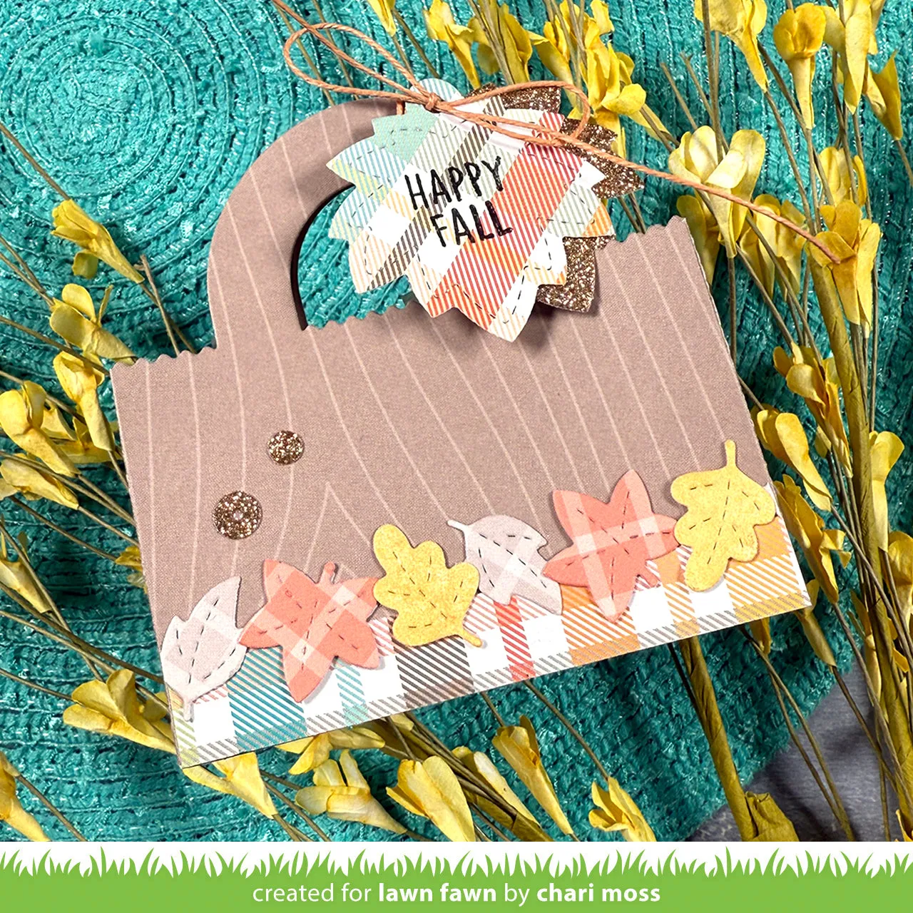 Lawn Fawn Apple Cider 12x12 Patterned Paper Flanell