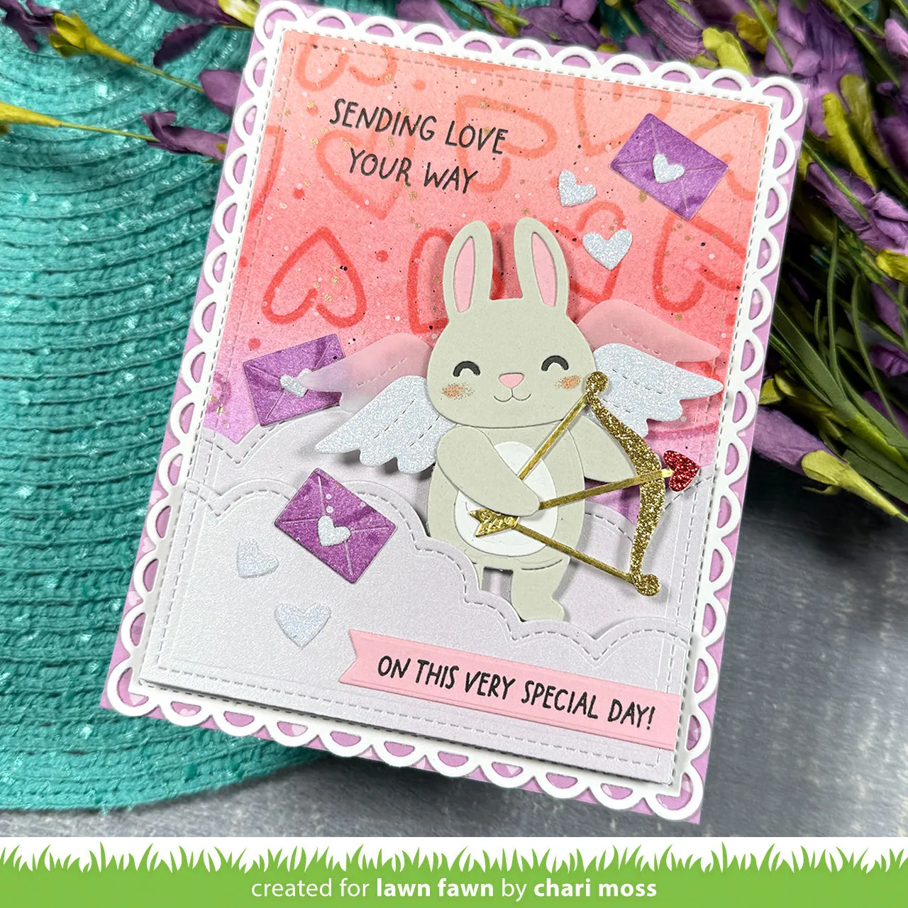 Lawn Fawn Build-A-Critter Valentine Accessories Stanzen Cupid