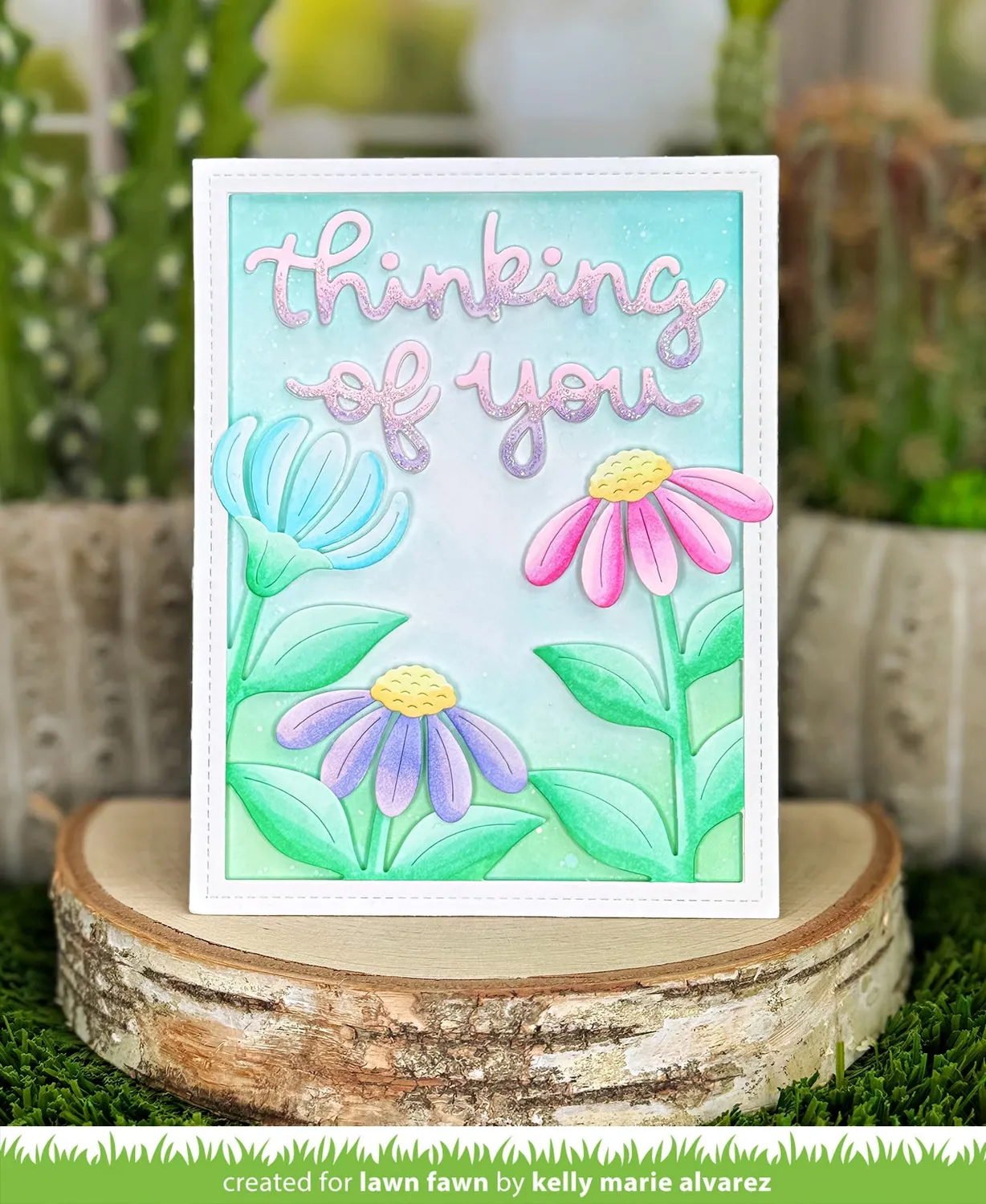 Lawn Fawn Big Blossom Backdrop Portrait LF4051 Stanzen Blumen