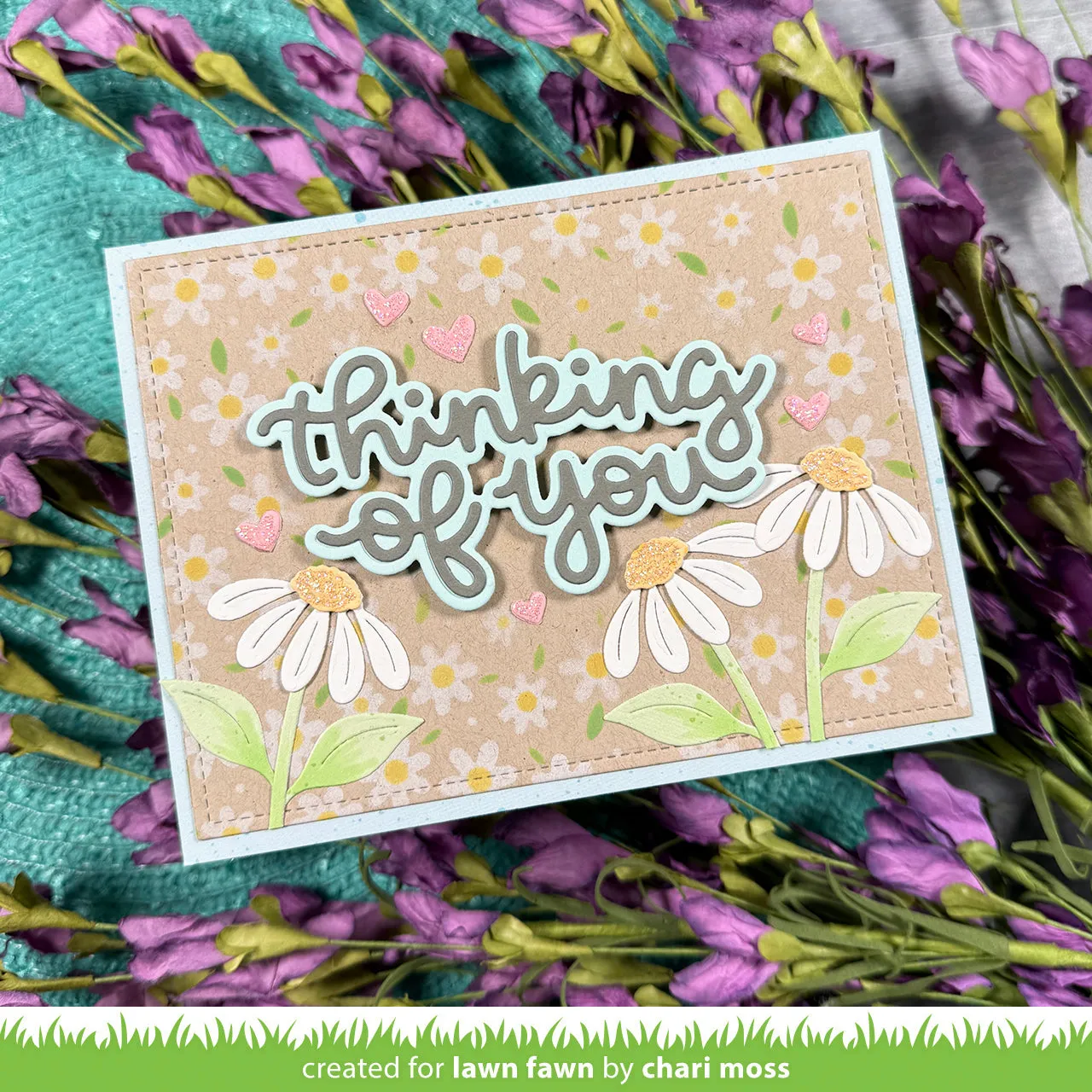 Lawn Fawn Spring Flowers LF4100 Schablonen 3er Blumen