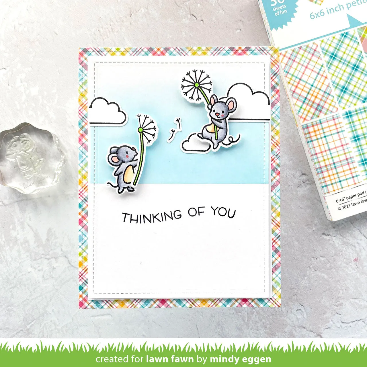 Lawn Fawn Dandy Day Clear Stamps Mäuse Pusteblume