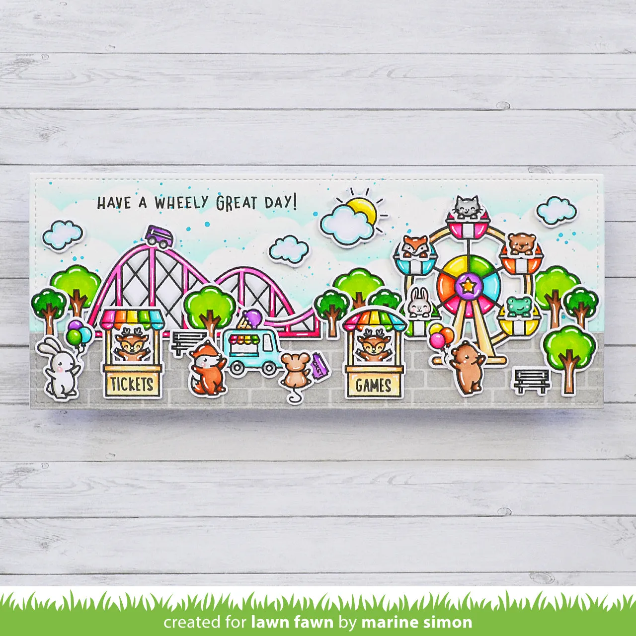 Lawn Fawn Wheely Great Day Clear Stempel LF3071 Riesenrad