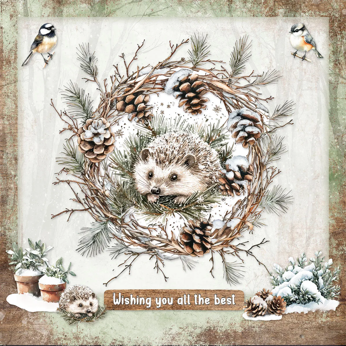 StudioLight Essentials Winter Woodland Card Making Pad 14 Blatt