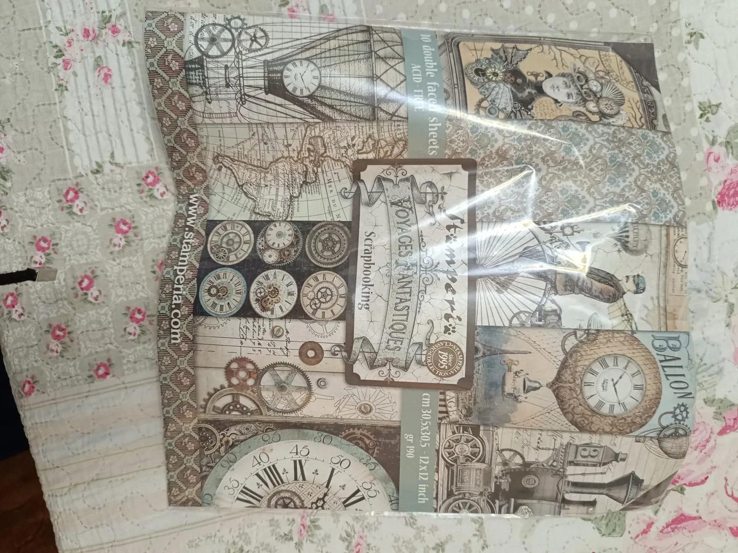Stamperia Voyages Fantastiques SBBL53 Scrapbookpapier 30,5cm