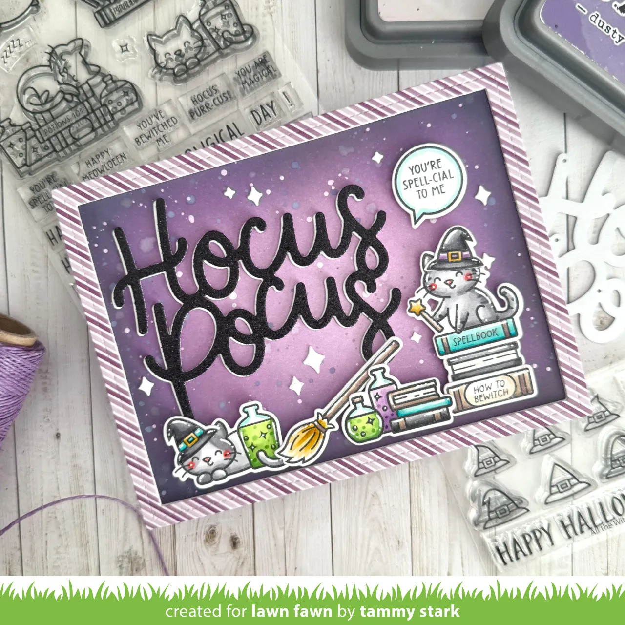 Lawn Fawn Hocus Purr-cus Add-On Stempelset LF4189 Halloween
