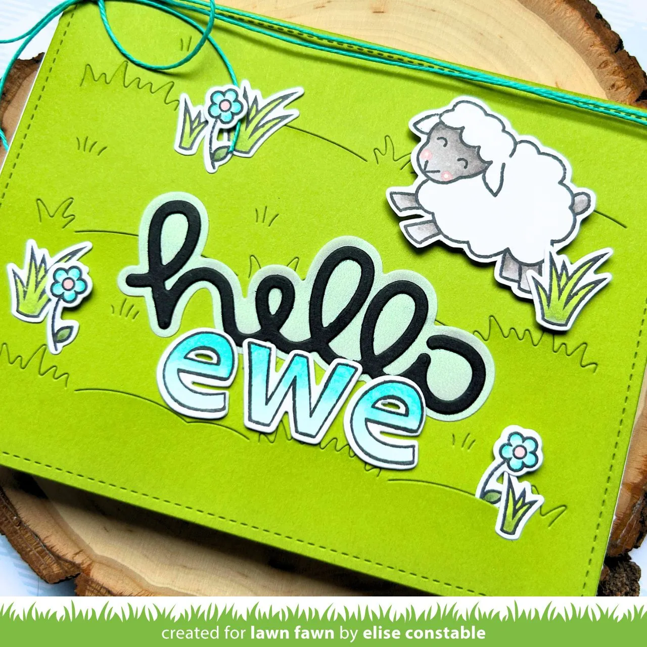 Lawn Fawn Scripty Hello Outline Stanze Add-on