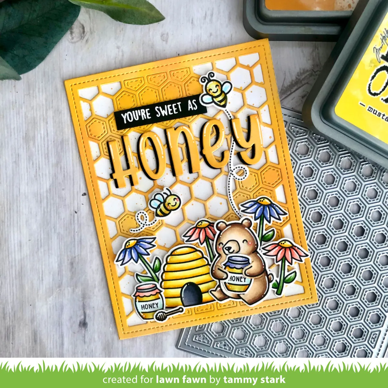 Lawn Fawn Hive Five Clear Stamps Bienen Englisch LF2927