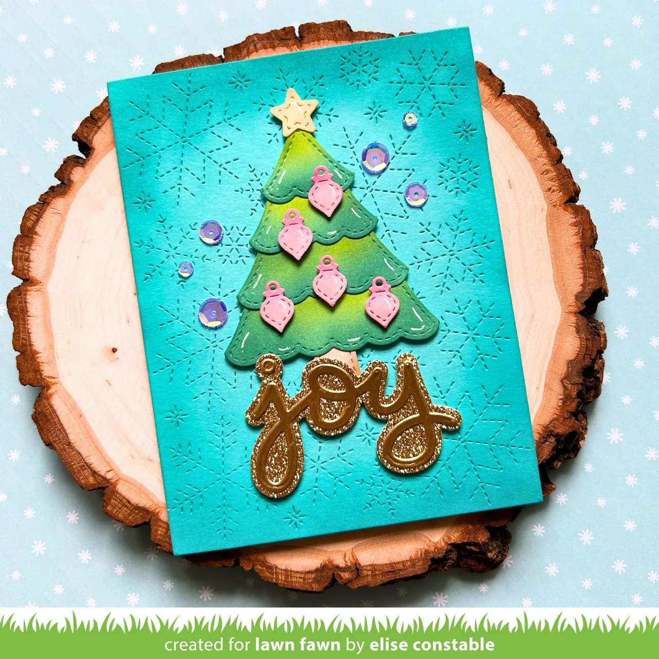 Lawn Fawn Scripty Joy Outline Add-On Stanze Schriftzug