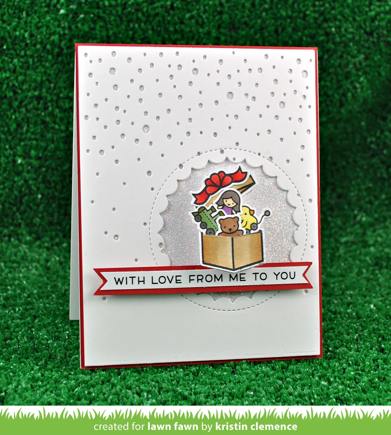 Lawn Fawn Snowfall Backdrop Portrait Stanze Schnee 11x14cm