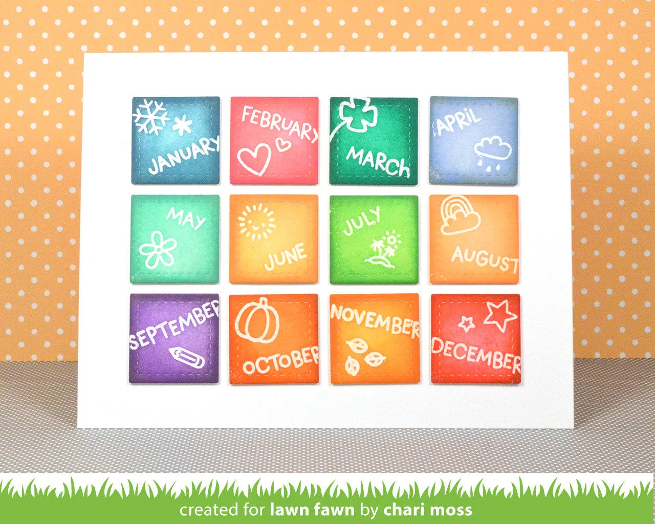 Lawn Fawn Plan On It Calendar Stempelset LF1177 Planner