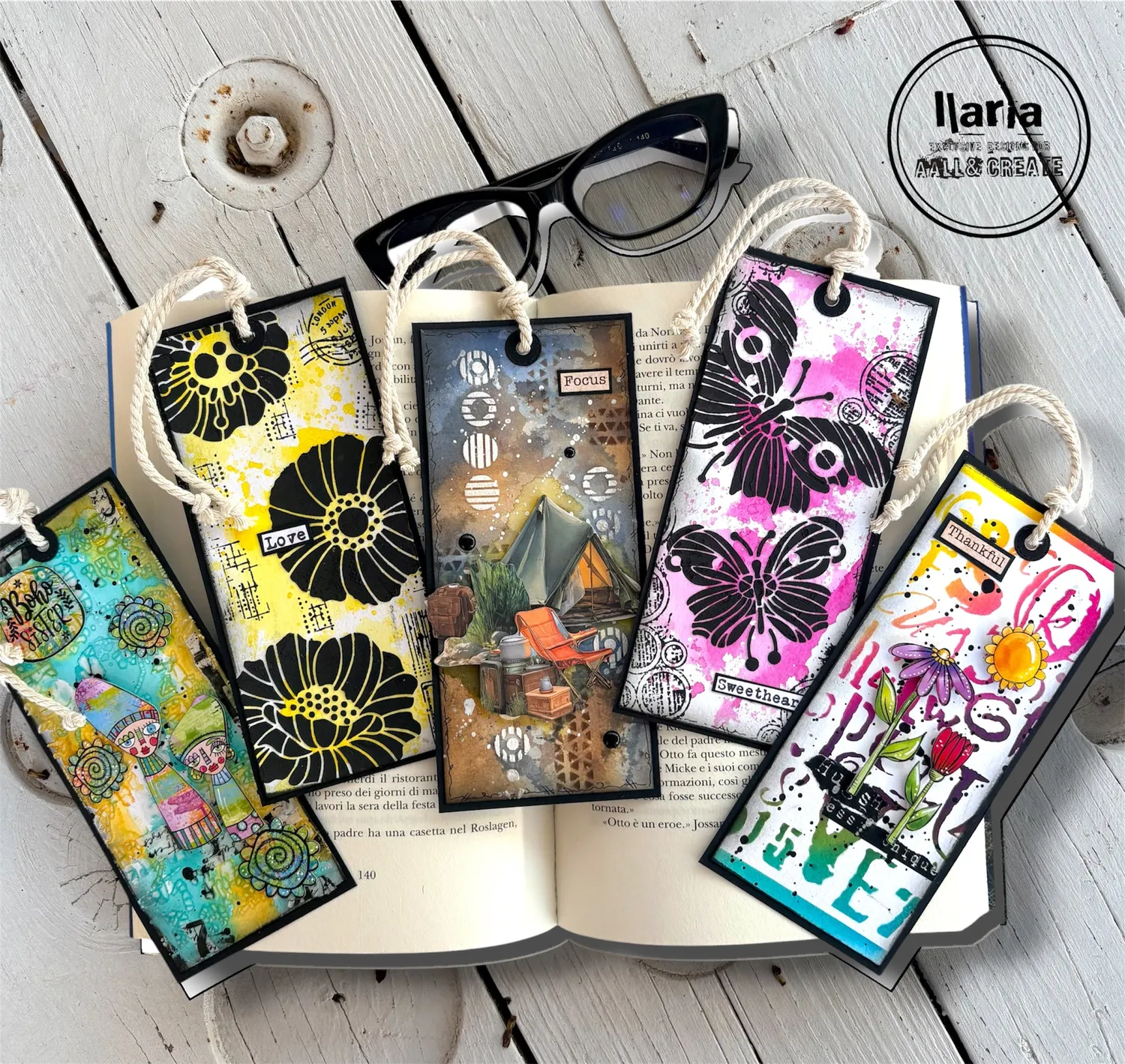 AALL and Create Dentelle Florale Schablonen Bundle 15x15 7-teilig