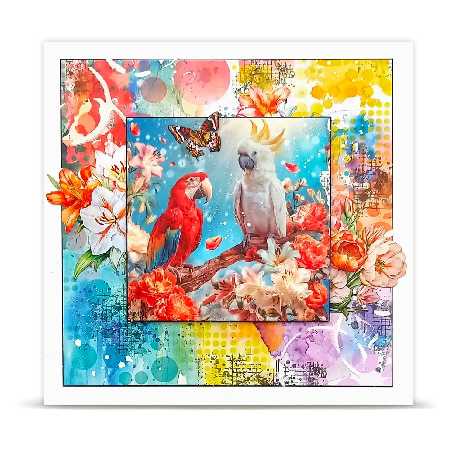 AALL and Create MT-155 Loving Parrots Washi Tape 10 m ablösbar