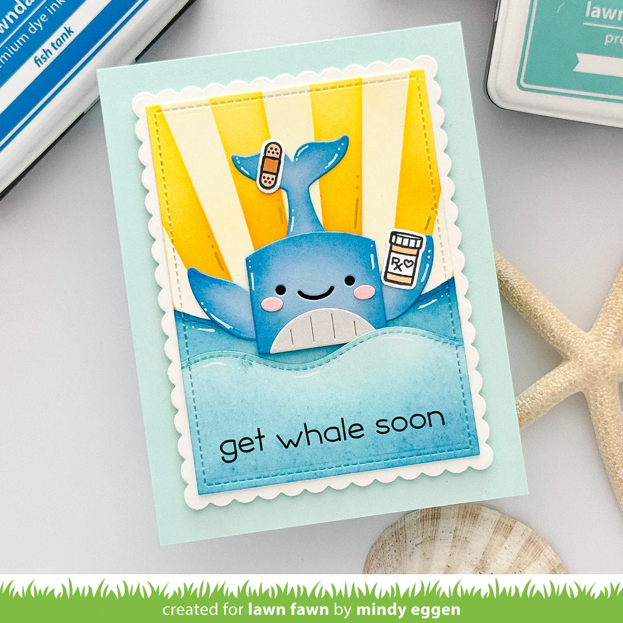 Lawn Fawn Tiny Gift Box Wal Delfin Stanzschablonen 9-teilig