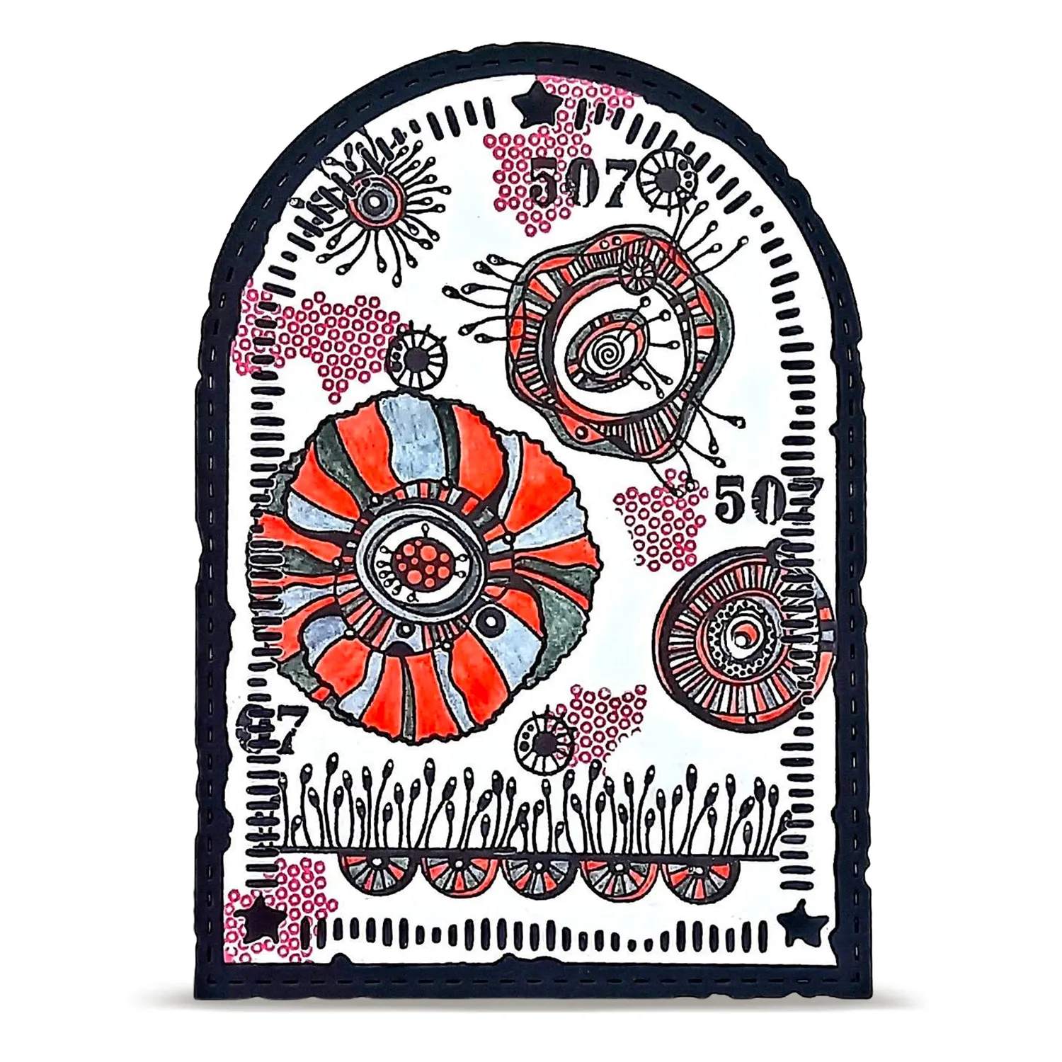 AALL and Create TP-1478 A6 Stempel Graphic Coquelicots 9-teilig