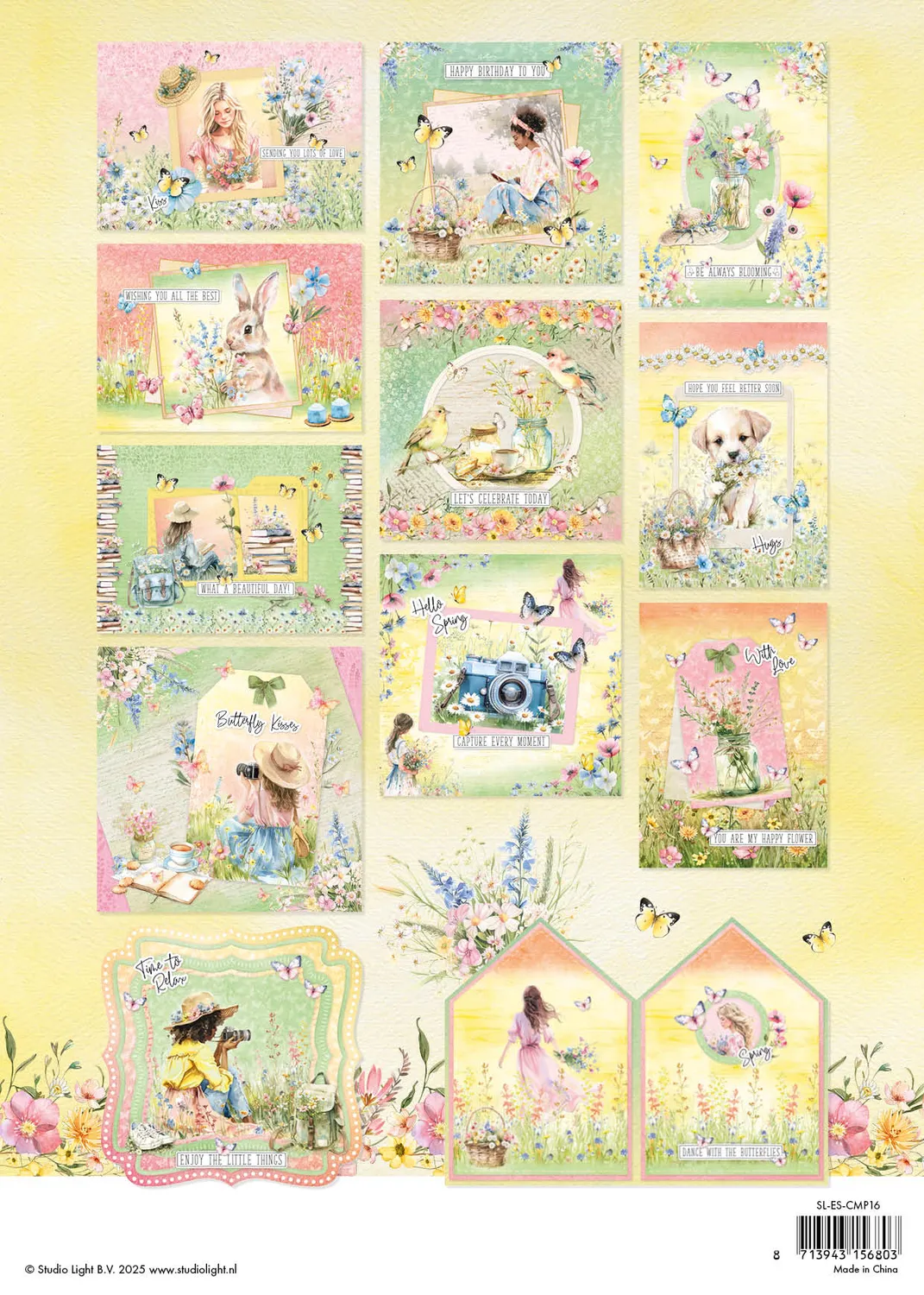 StudioLight Essentials Blooming spring Karten Papierblock A4