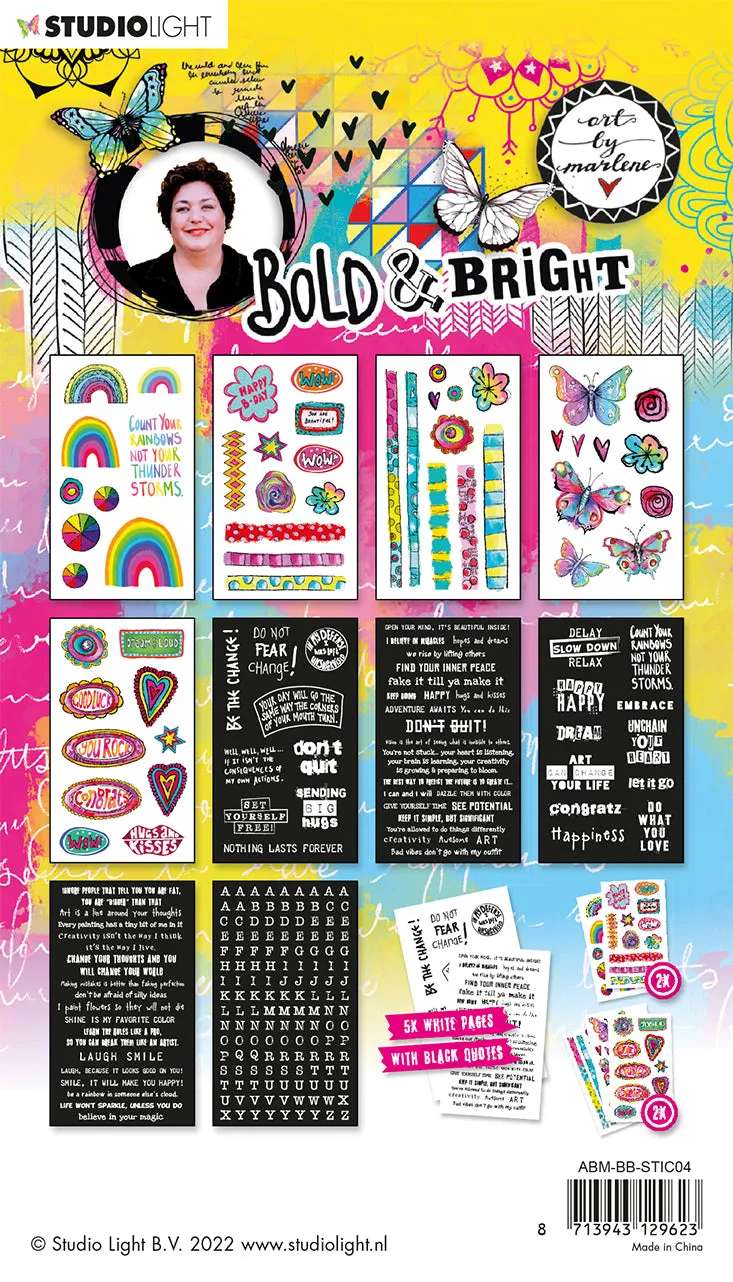Art by Marlene Bold & Bright Sticker Block Sprüche 20 Blatt