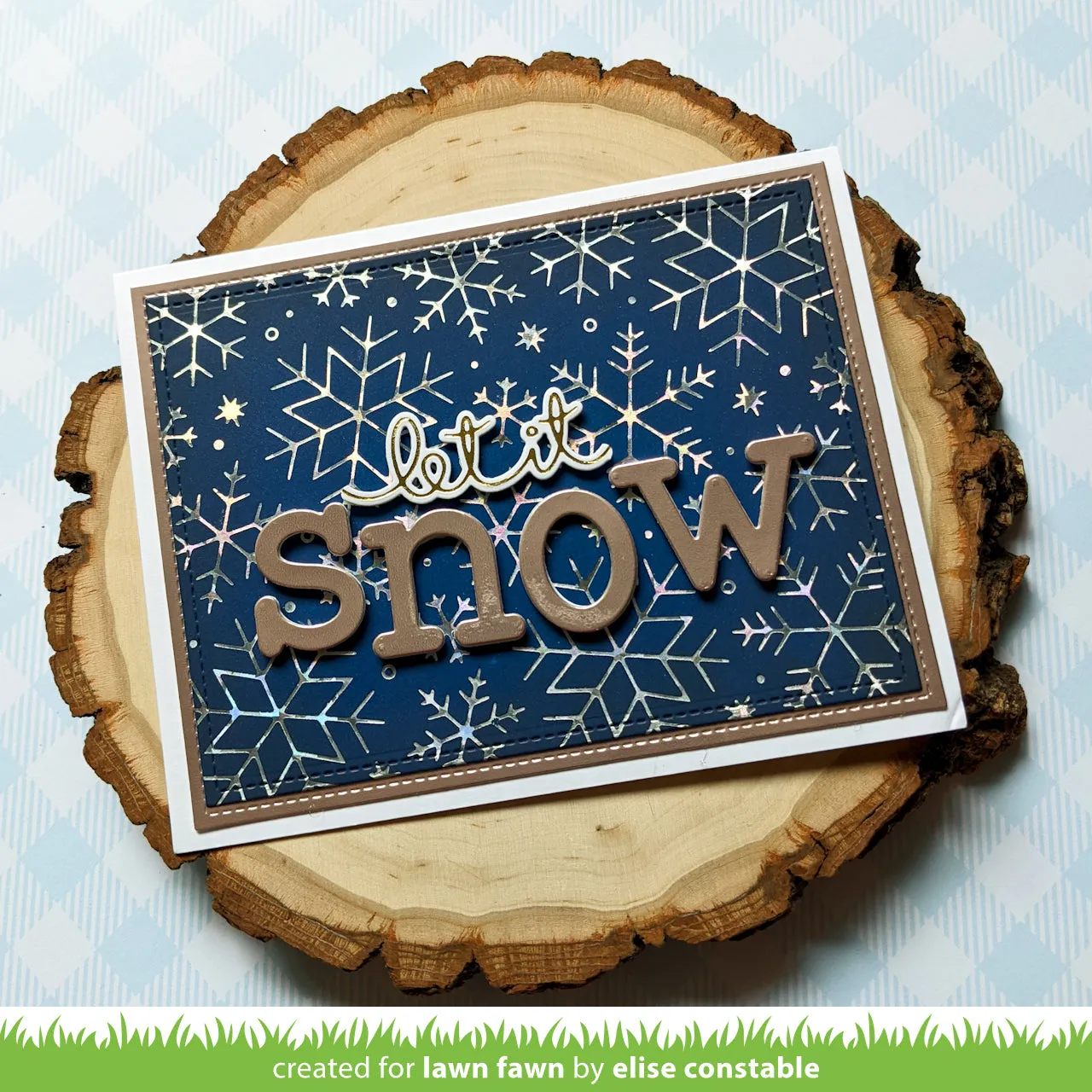 Lawn Fawn Winter Big Scripty Words Hot-Foil-Platten Weihnachten
