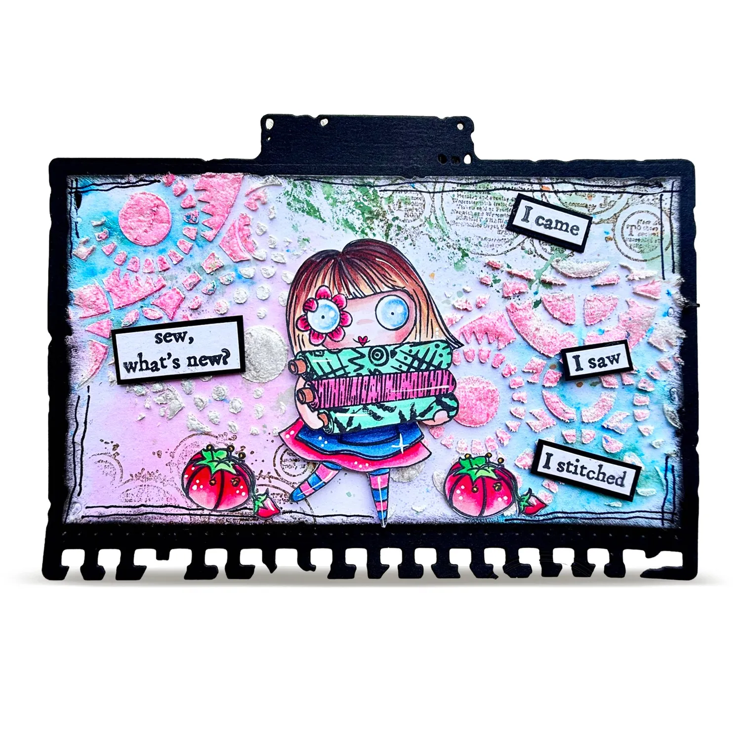 AALL and Create TP-1499 Stempelset A7 Fabric Habit Stoffmuster