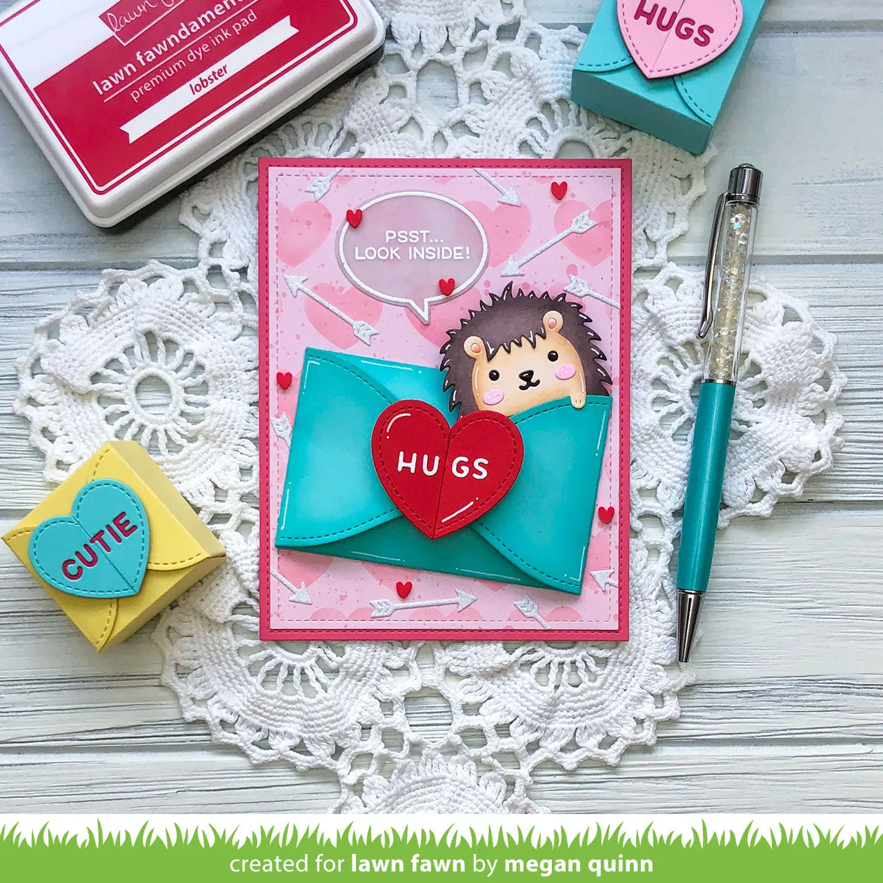 Lawn Fawn Conversation Heart Stencils Schablone 15x15cm