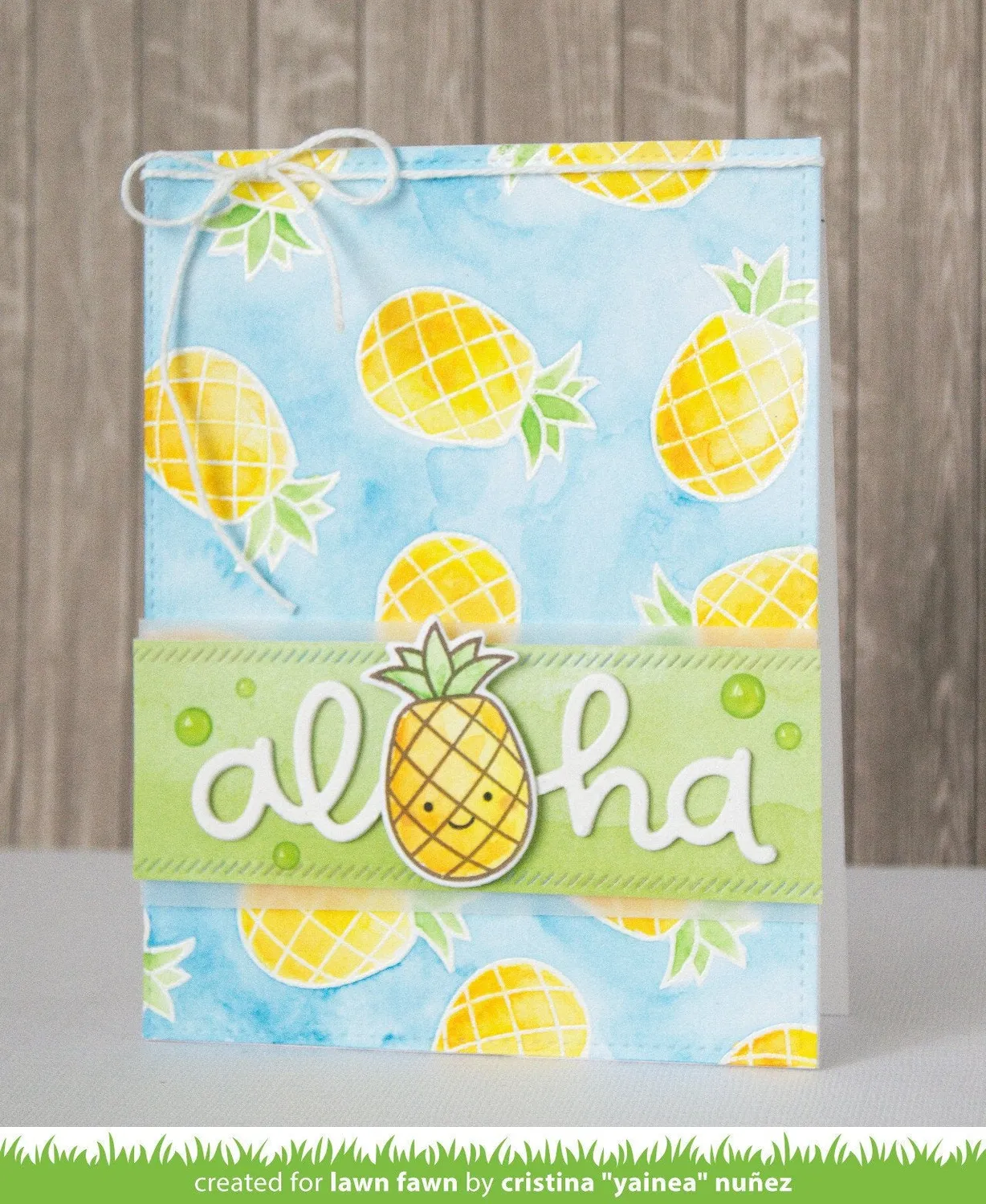 Lawn Fawn Aloha Stempelset Clear Stamps Mini Ananas