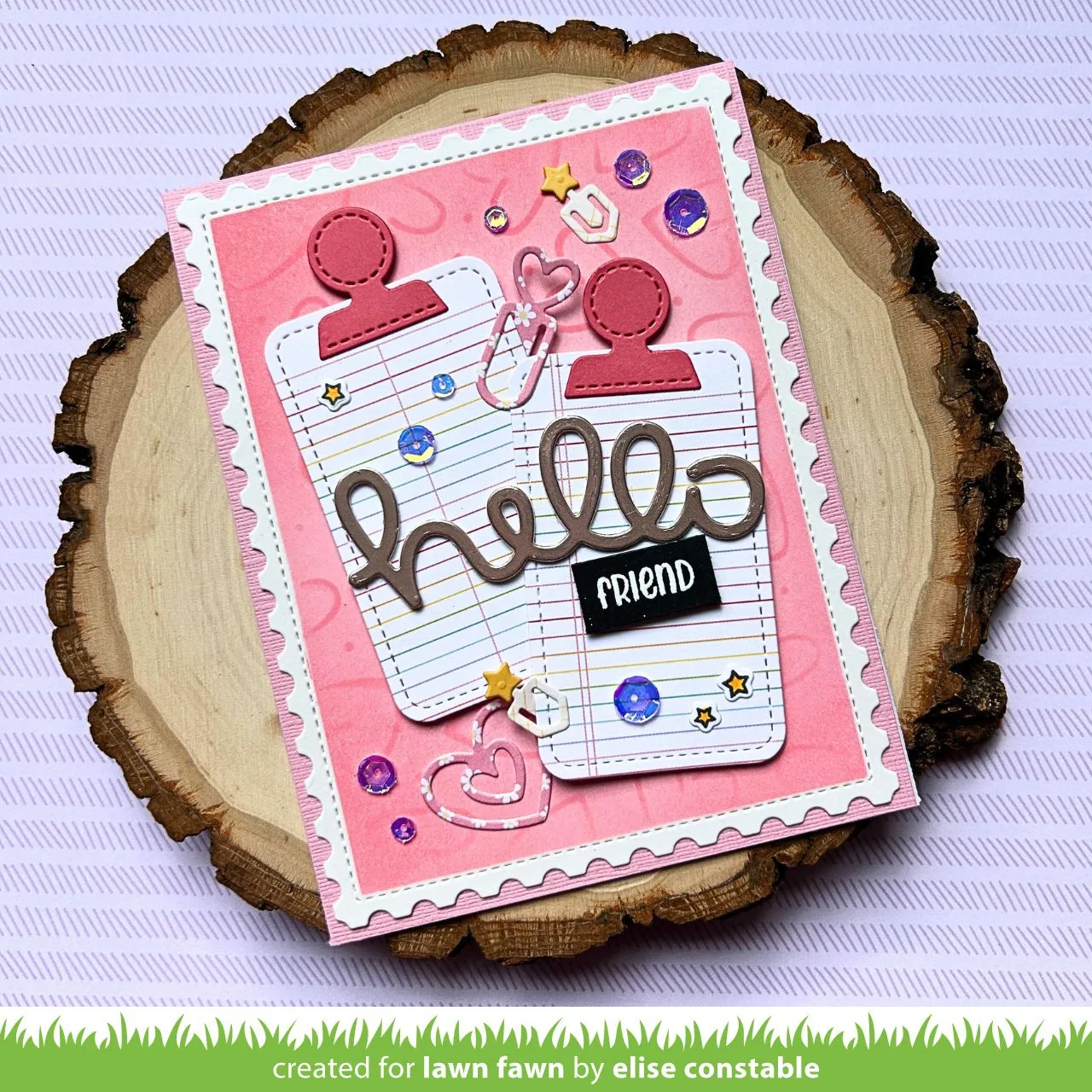 Lawn Fawn Outline Hearts Schablone 15x15cm Liebe