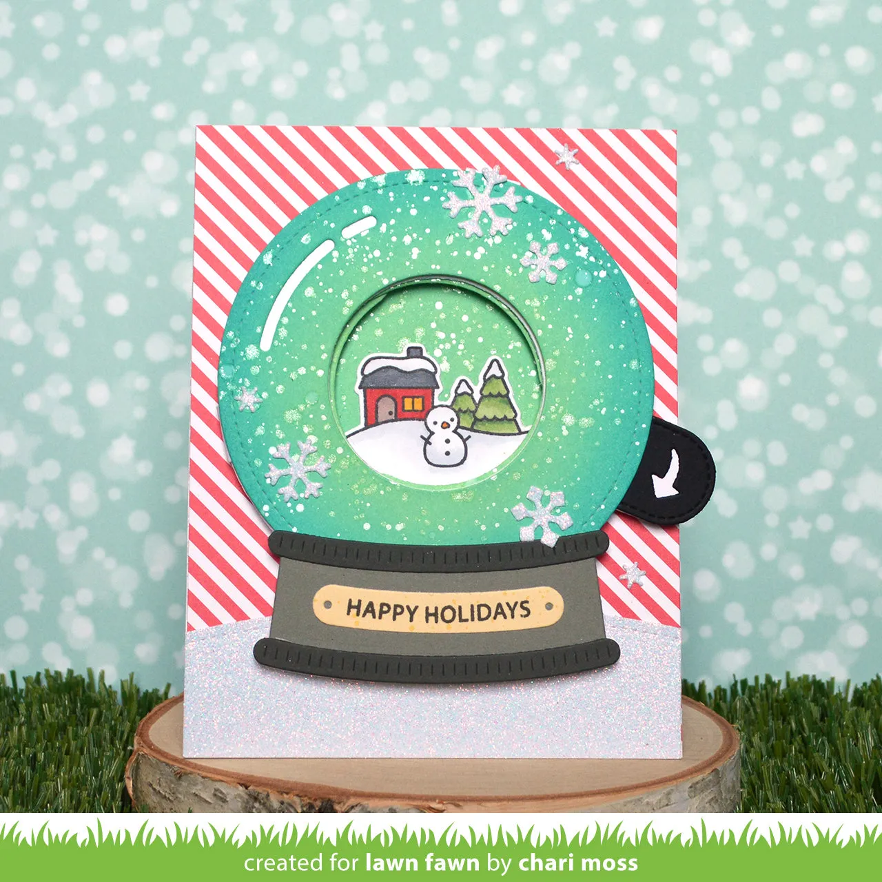 Lawn Fawn Magic Iris Snow Globe Add-On Stanzen interaktiv