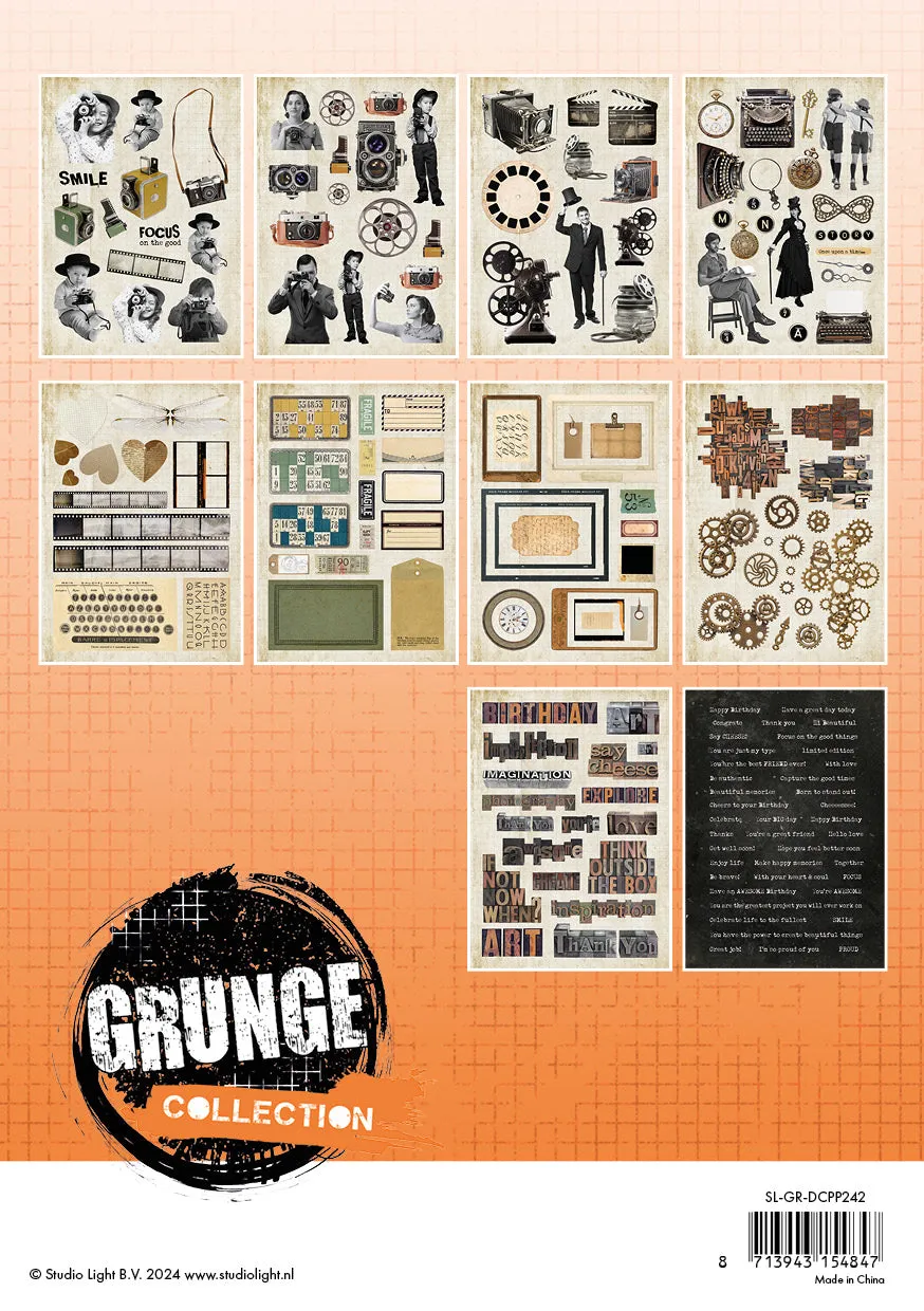 Studio Light Grunge Die-Cut Paper Pad Papierelemente Vintage