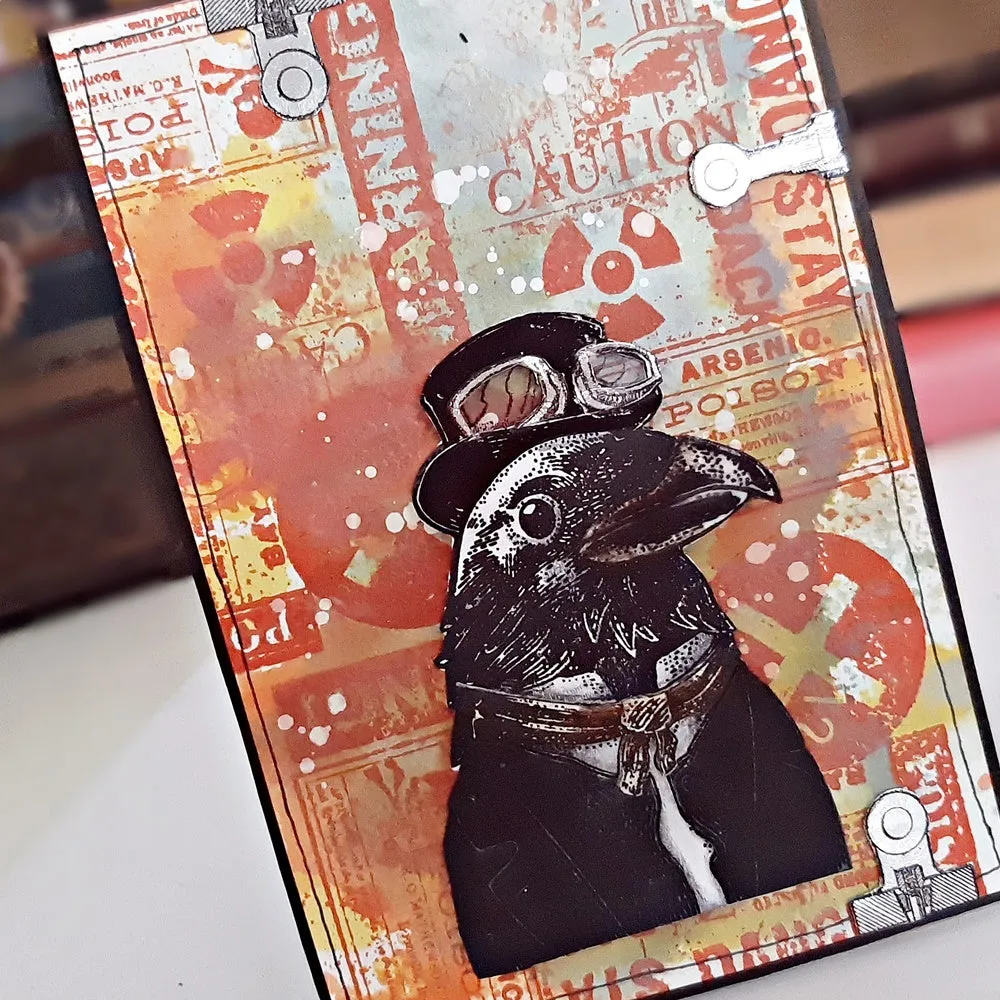 AALL and Create TP-445 Dashing Crow Stempelset A7 Vogel